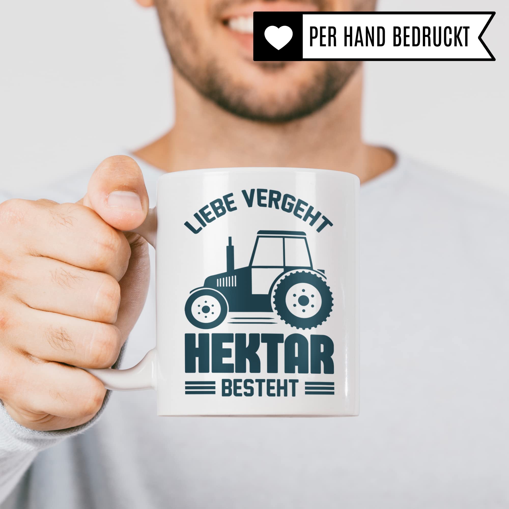 Bauer Tasse Landwirt Geschenk lustig, Kaffeetasse Beruf Landwirt Tasse mit Traktor Motiv Trecker Geschenkidee Kaffeebecher Teetasse Landwirt