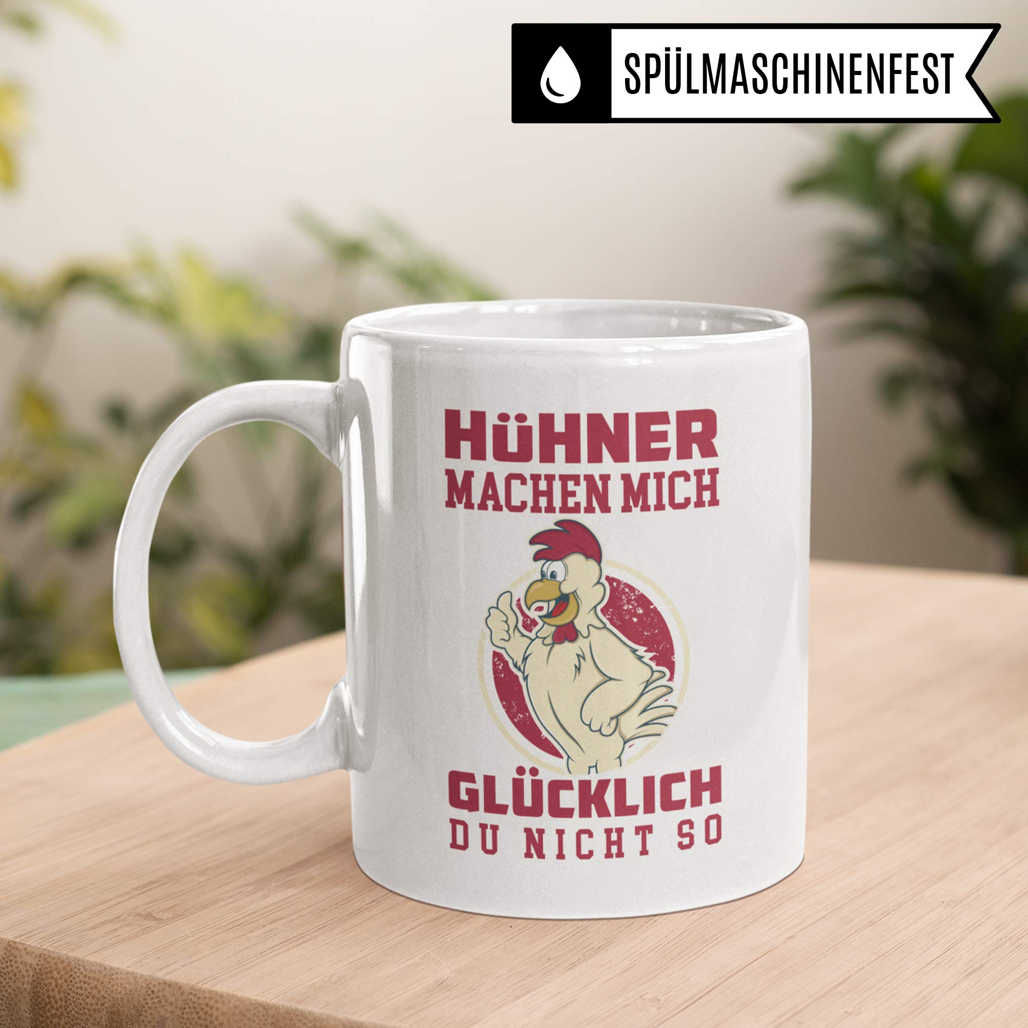 Pagma Druck Hühner Tasse lustig, Huhn Becher Geschenkidee, Hühner Geschenk Kaffeetasse für Hühnerhalter, Hühnerstall Spruch Bauernhof Haushuhn Hühnerhaltung Motiv Kaffeebecher