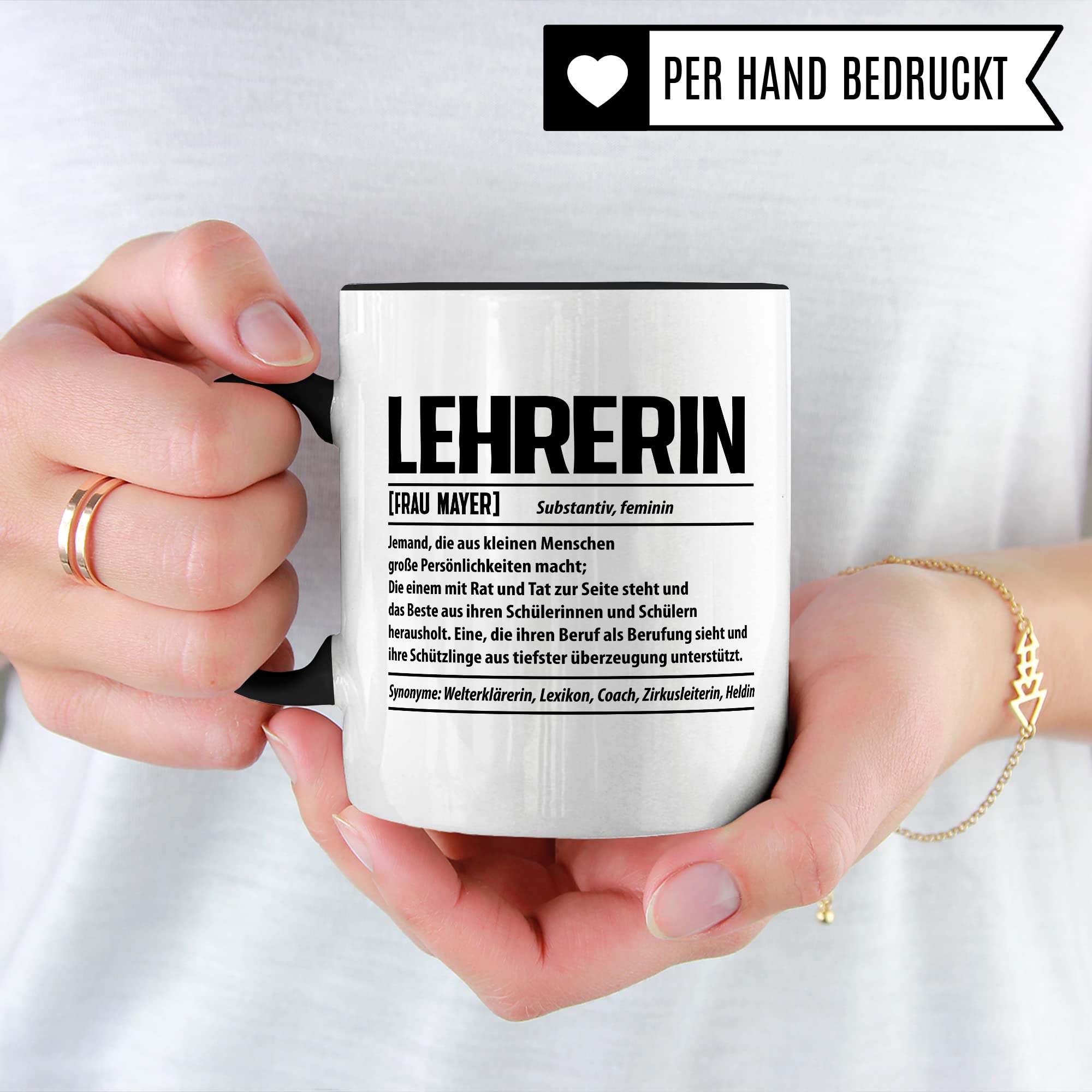 Lehrer Tasse personalisiert, Geschenk für Lehrer lustig eigener Name Definition Geschenkidee Beruf Abschied abschiedsgeschenk Kaffee-Becher