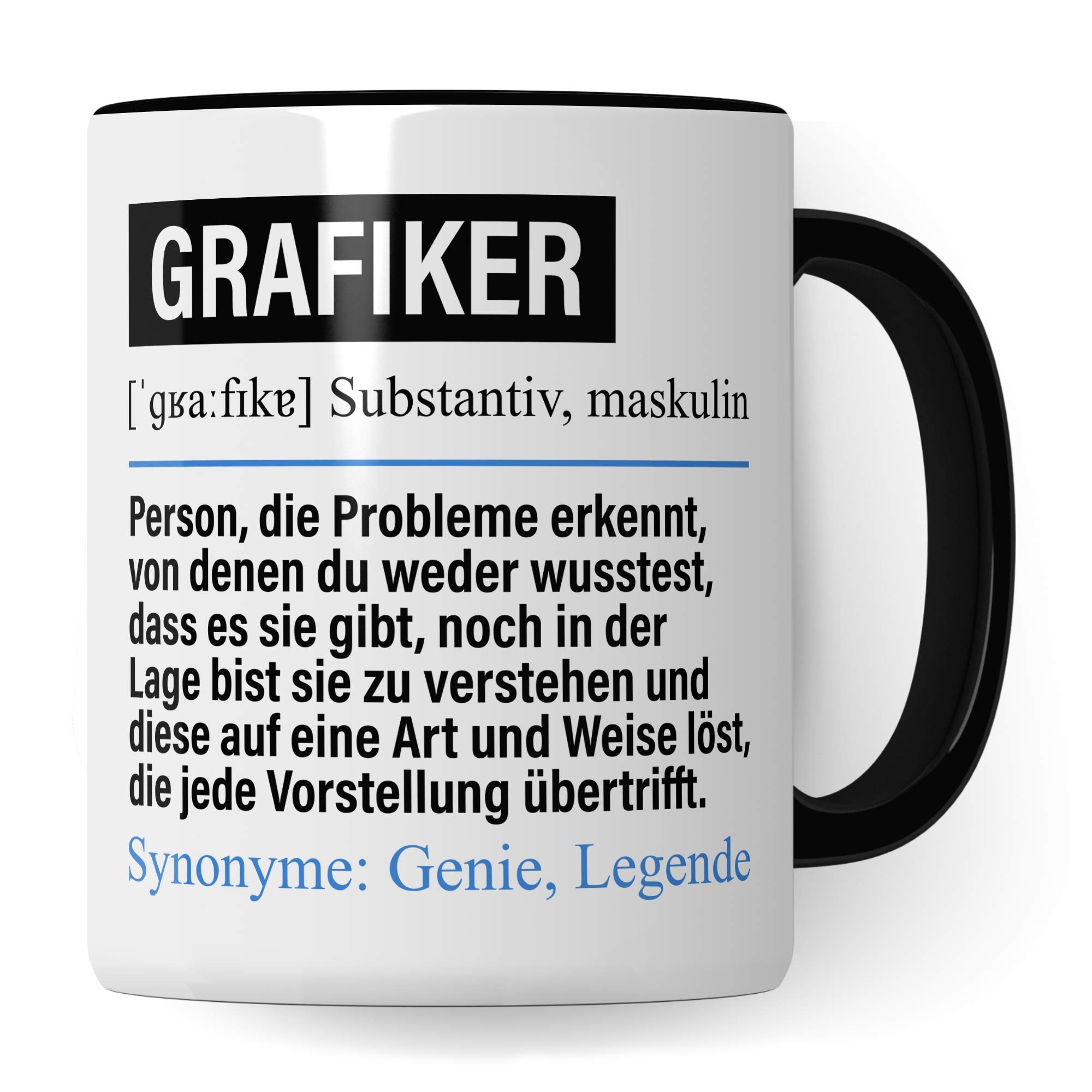 Pagma Druck Tasse Grafiker lustig, Grafiker Geschenk, Spruch Grafikdesign Kaffeebecher Geschenkidee, Kaffeetasse Beruf Grafikdesigner Teetasse Becher