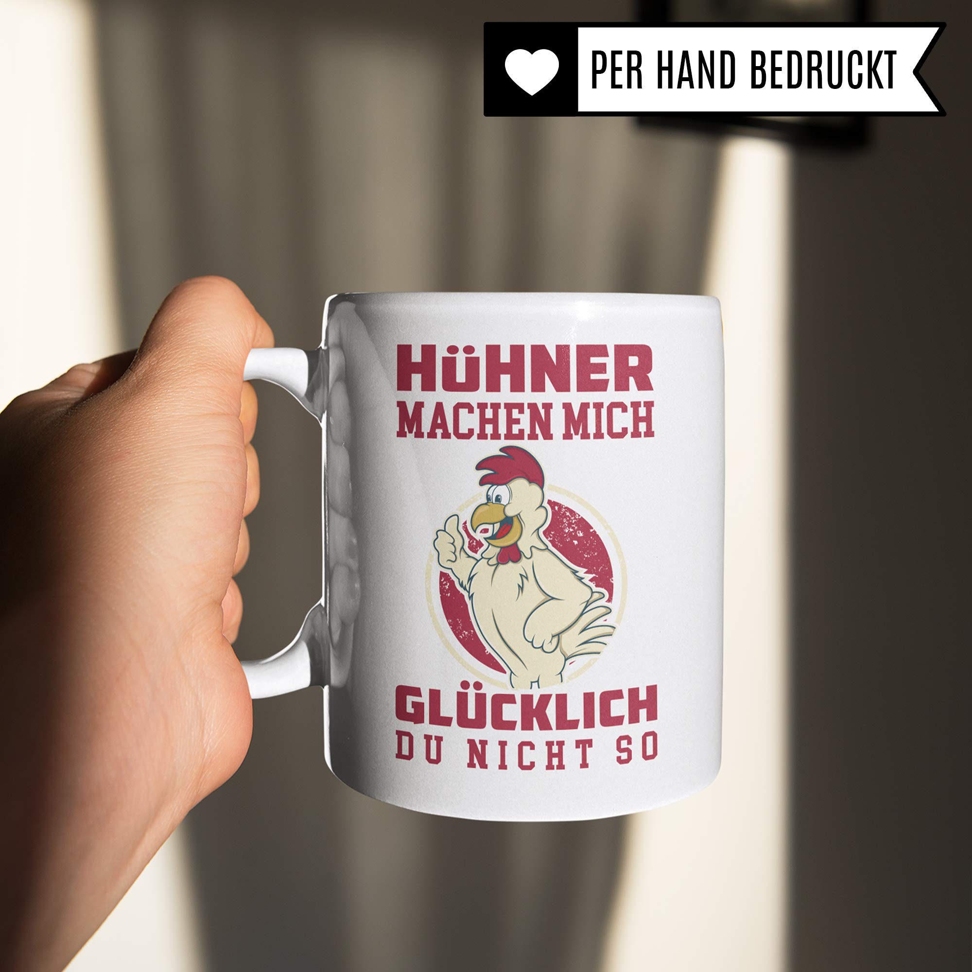 Pagma Druck Hühner Tasse lustig, Huhn Becher Geschenkidee, Hühner Geschenk Kaffeetasse für Hühnerhalter, Hühnerstall Spruch Bauernhof Haushuhn Hühnerhaltung Motiv Kaffeebecher