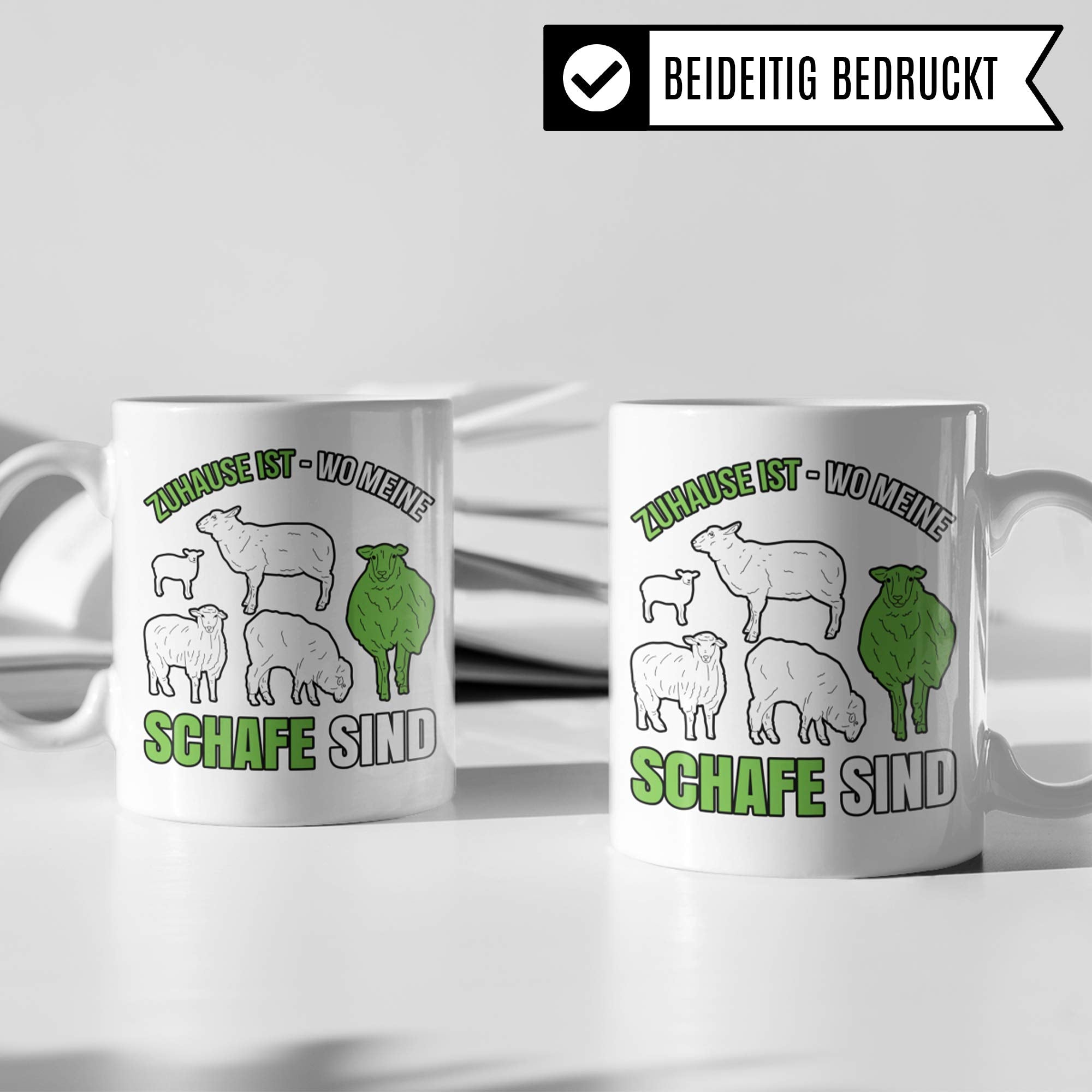 Schaf Tasse Geschenk - Schafe Spruch Becher Geschenkidee - Kaffeetasse für Schäfer Und Schafzüchter - Kaffeebecher Schafzucht Schäfchen Motiv