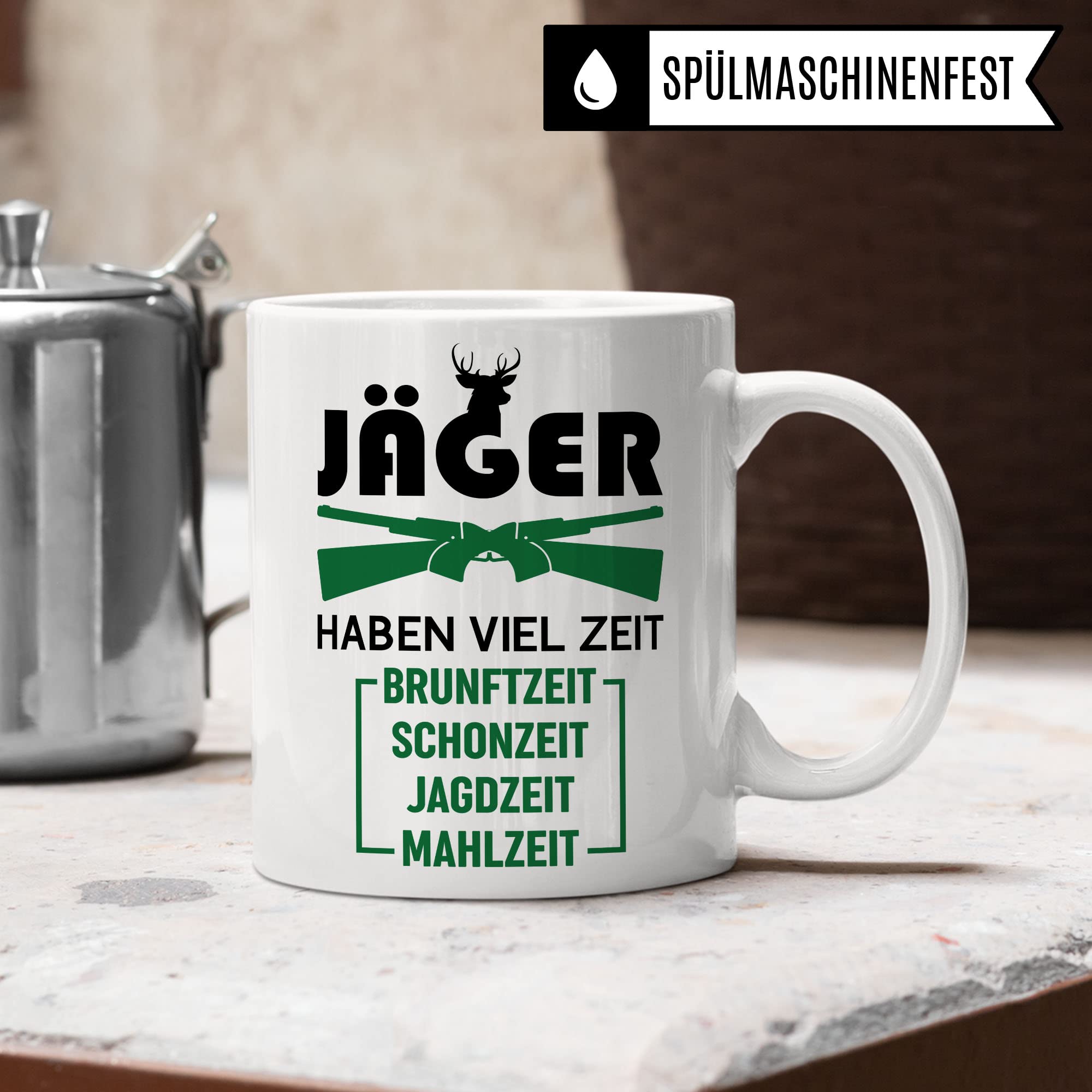 Jäger Tasse Geschenkidee, Jagd Geschenk, Kaffeetasse Humor Witz Geschenk für Jägerei, Kaffeebecher für Männer