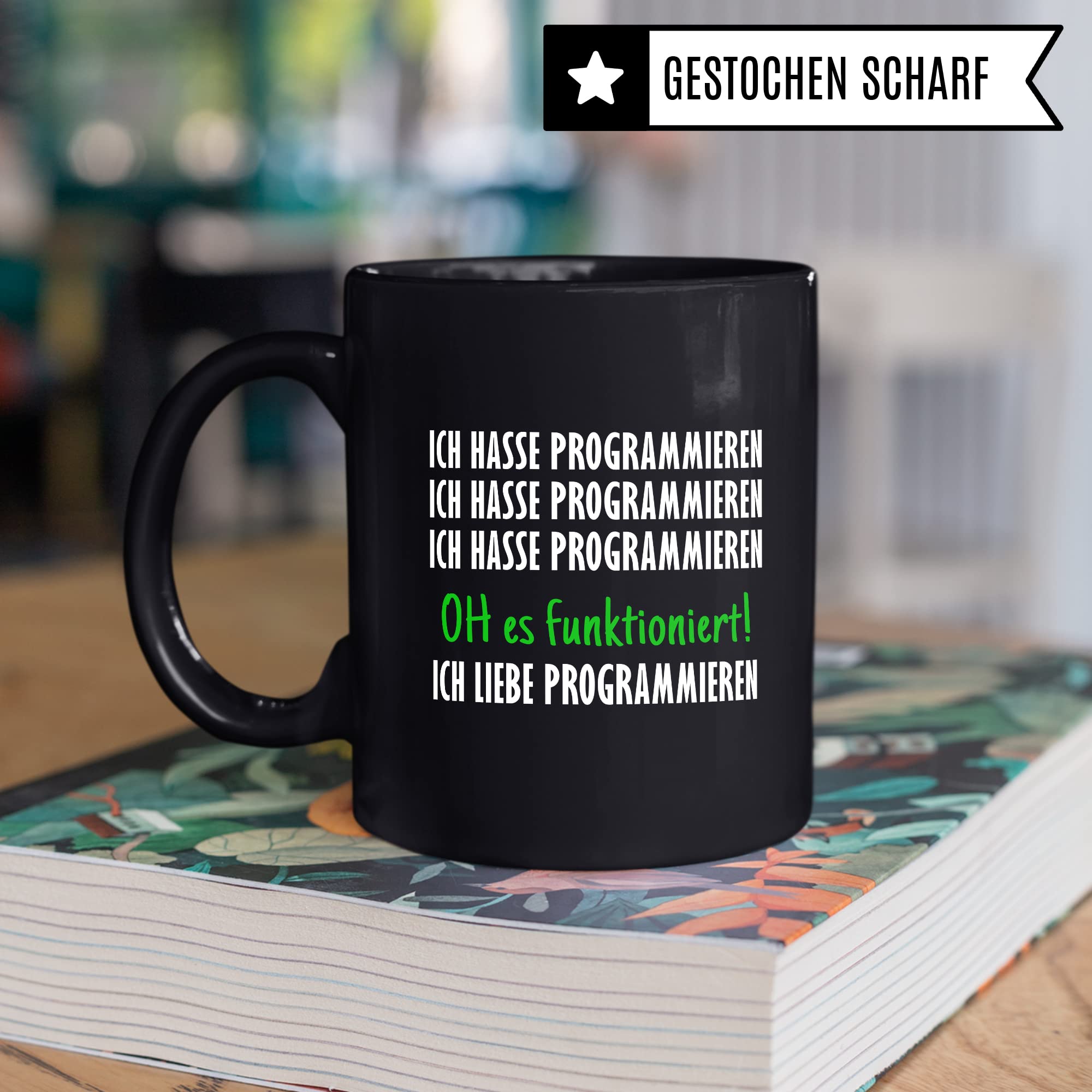 Programmieren Tasse Informatiker Kaffeetasse Informatikstudent Kaffee-Becher lustig Geschenk Sarkasmus Geschenkidee Programmierer