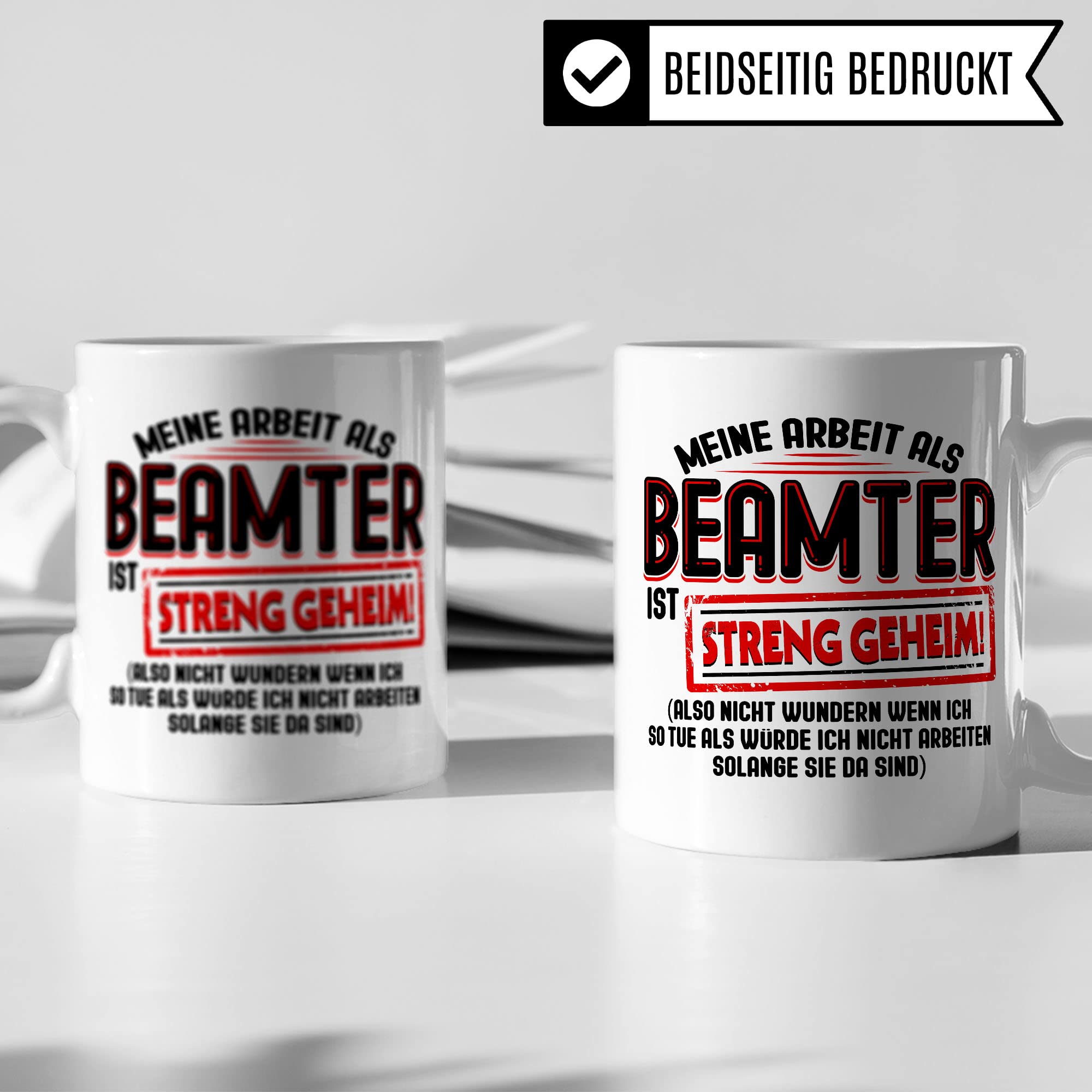 Tasse Beamter lustig, Beamtin Beamte Geschenke, Spruch öffentlicher Dienst Geschenkidee, Kaffeetasse Verbeamtung Beruf Teetasse Beamter auf Lebenszeit Beamtentum Kaffee-Becher