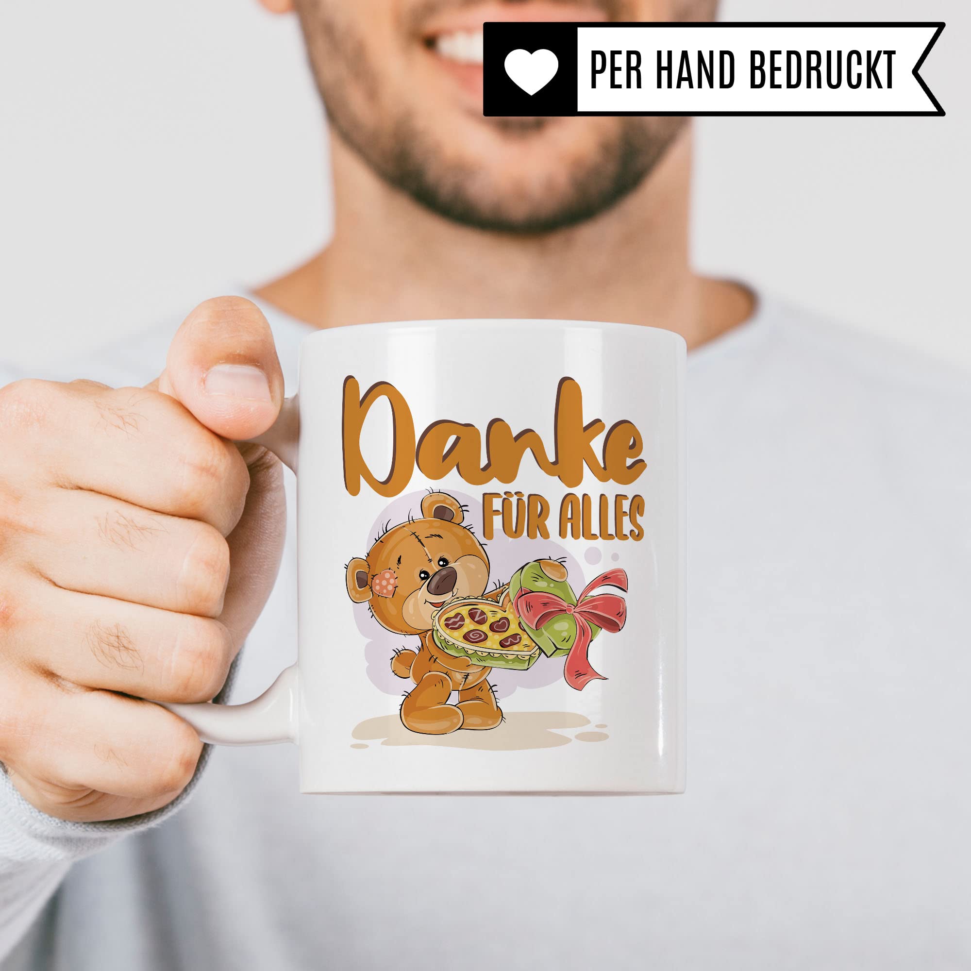 Tasse Danke für Alles Geschenk Bär lustig Spruch Geschenk Kaffeetasse Dankeschön Kleinigkeit Dankessprüche Frauen Kollegin Teetasse Freundin Kaffee-Becher