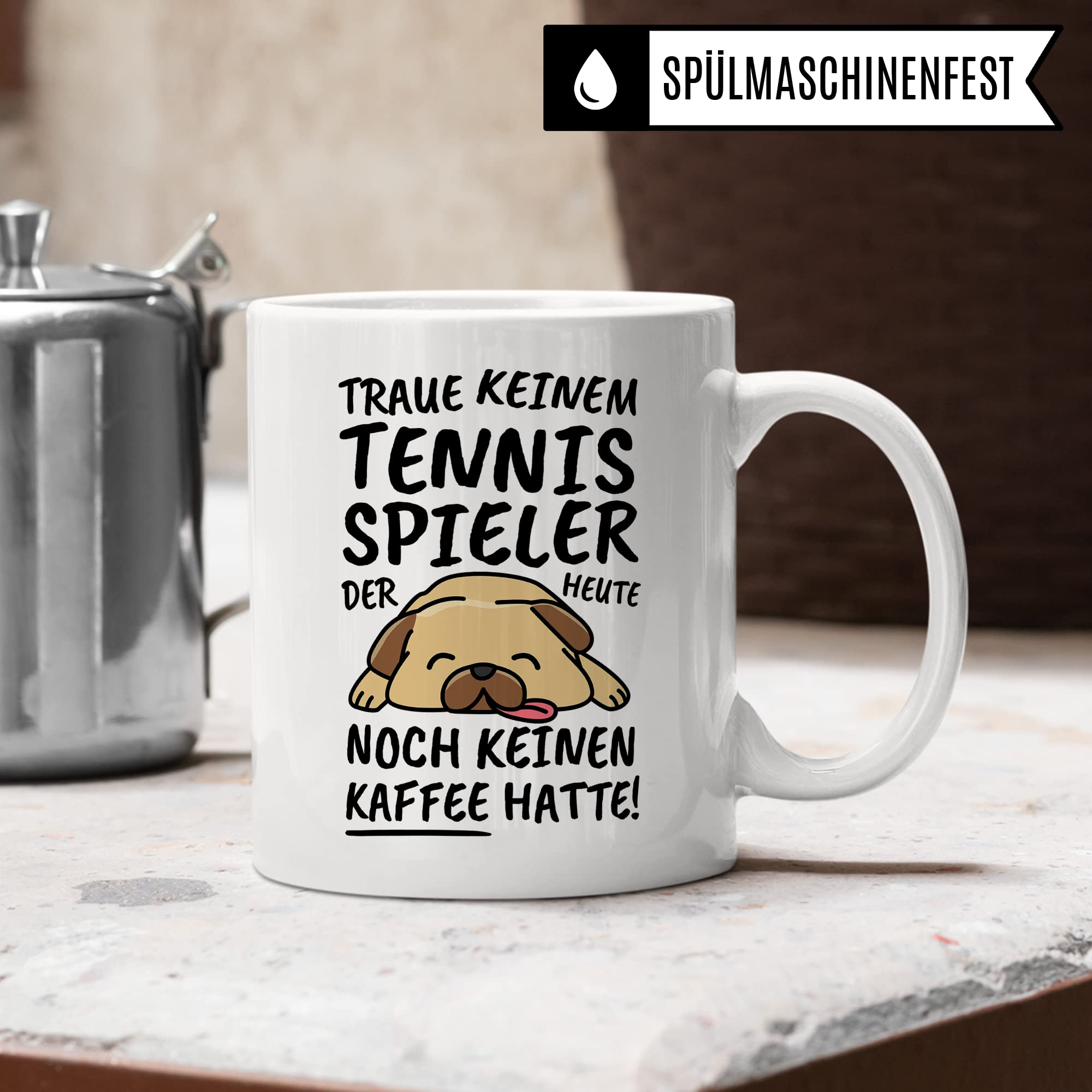 Tasse Tennisspieler lustig Tennisspieler Geschenk Beruf Spruch Kaffeebecher Tennisspieler Geschenkidee Tennis Sportler Tennisplatz Tennisspiel Kaffee-Tasse Teetasse Becher