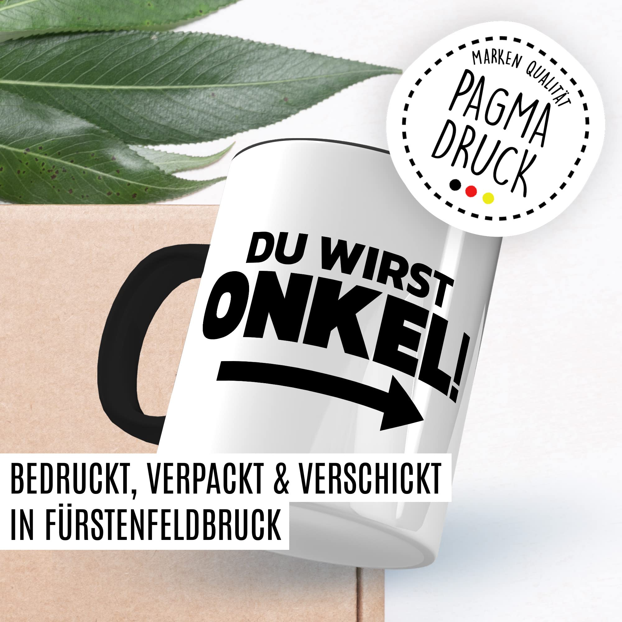 Du wirst Onkel Tasse Geschenk lustig Bruder Kaffeetasse Nichte Kaffee-Becher Neffe Geschenkidee werdender Onkel Definition Motiv Familie Humor Geschwister Patenonkel Pate