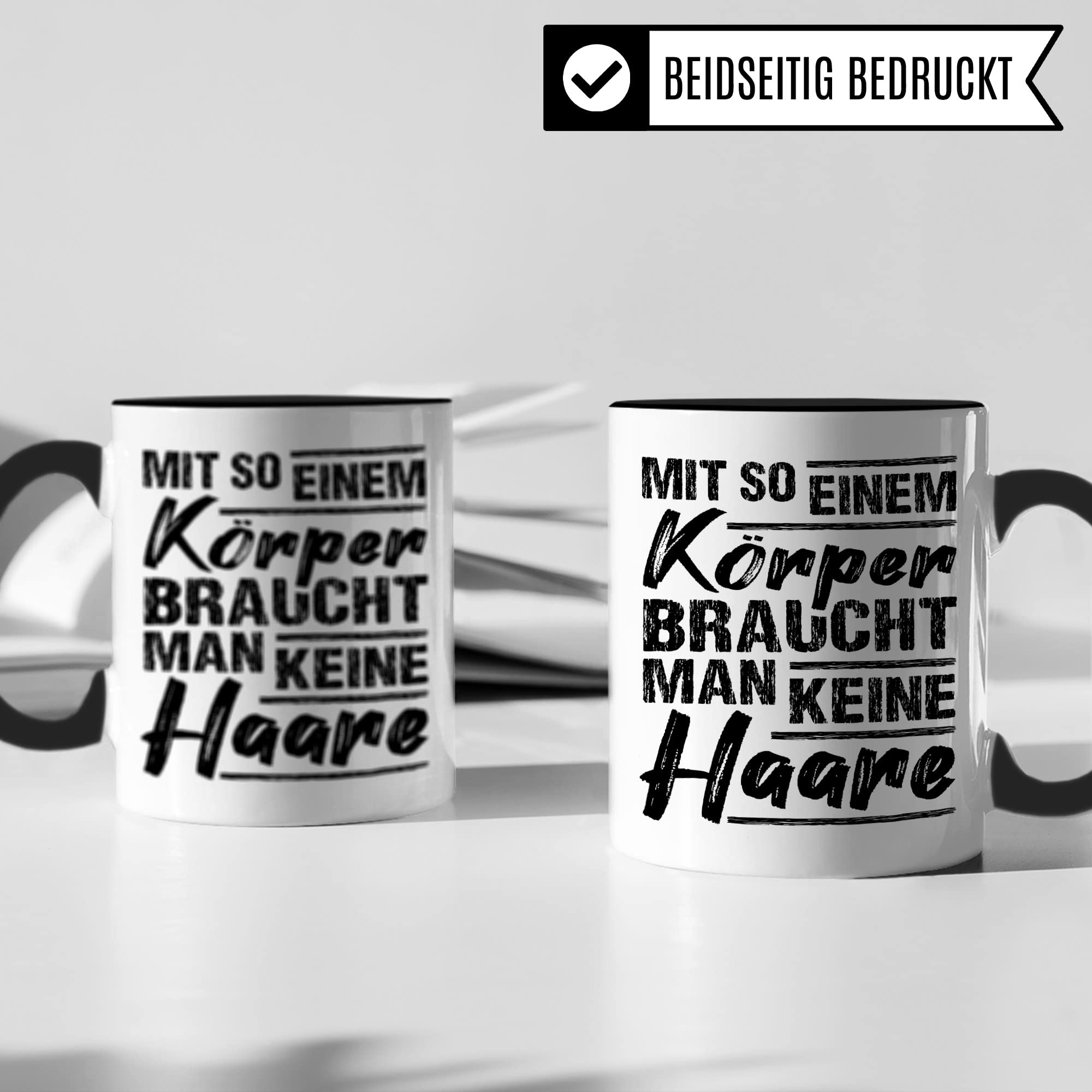 Glatzen Tasse, Lustige Glatzkopf Geschenkidee Kaffeetasse Humor Witz Geschenk für Glatze, Bald Kaffeebecher mit Spruch lustig, Männer Papa Opa Becher