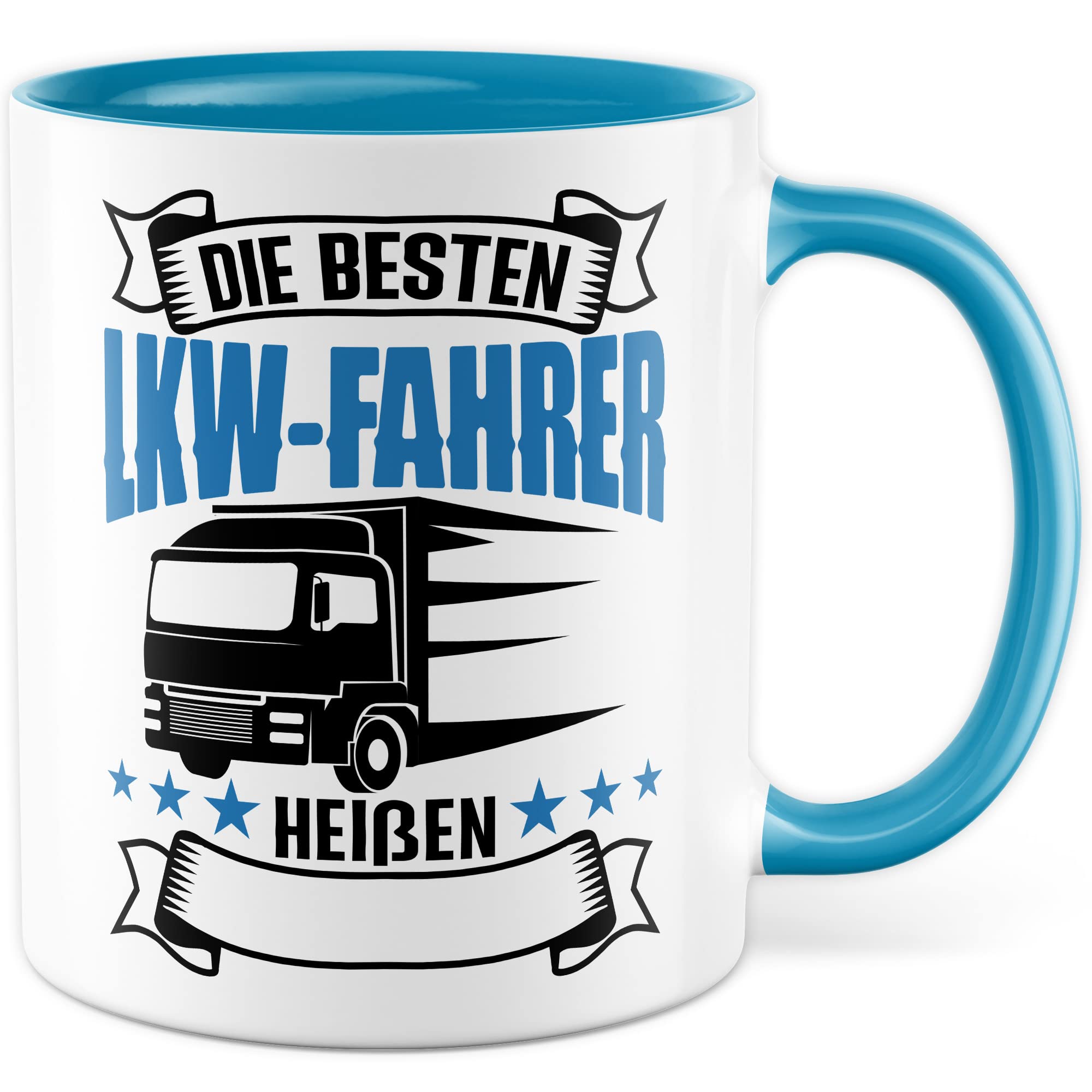 LKW Tasse personalisierbar Lkw Fahrer Kaffeetasse anpassbar Kaffee-Becher mit Wunsch Name lustig Geschenkidee persönlich Fernfahrer Geschenk Lastwagen Spediteur Custom Tasse mit Spruch