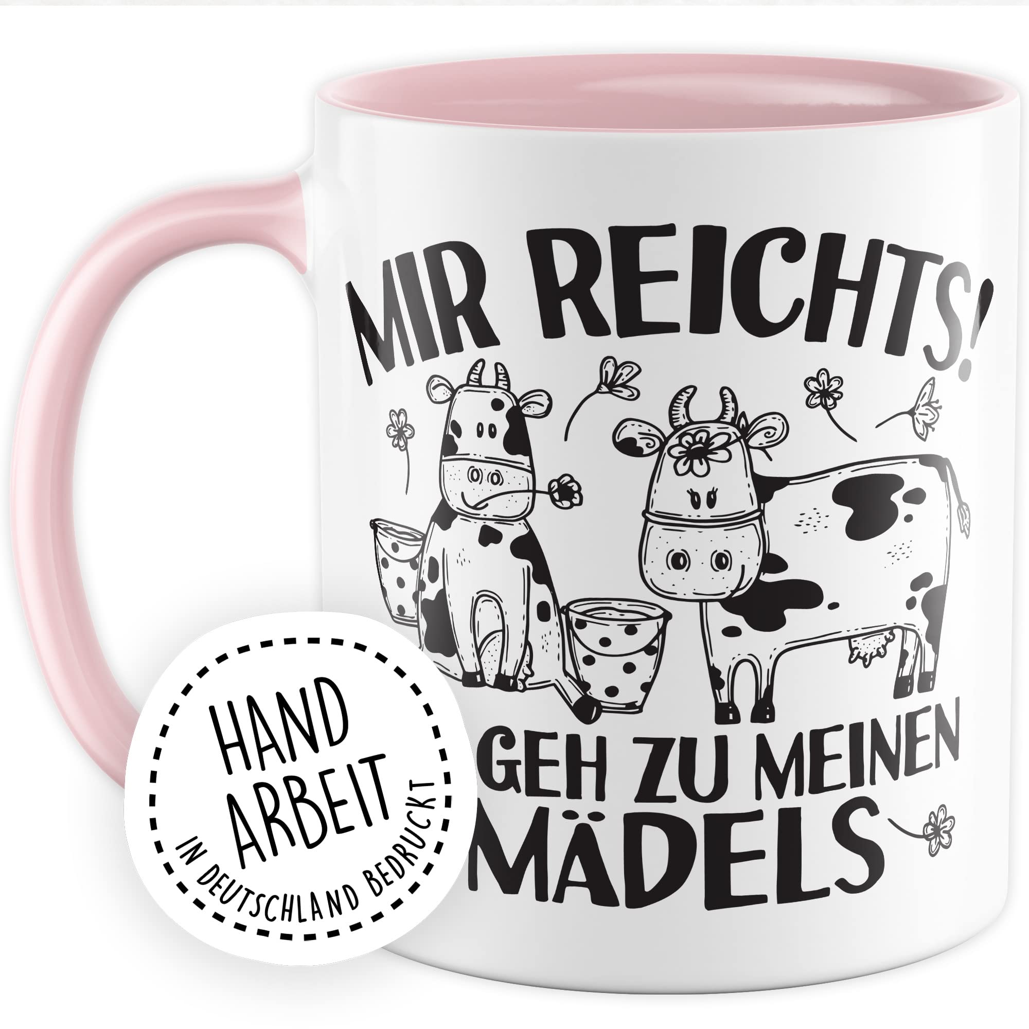 Kühe Tasse mit Spruch lustig Kuh Kaffeetasse Mädels Bäuerin Kaffee-Becher Rinder Kuhstall Tasse Kuhl Witz Tasse Humor Bauernfrau Bauernhof Tierhalter Tiere Landwirtschaft Landwirtin