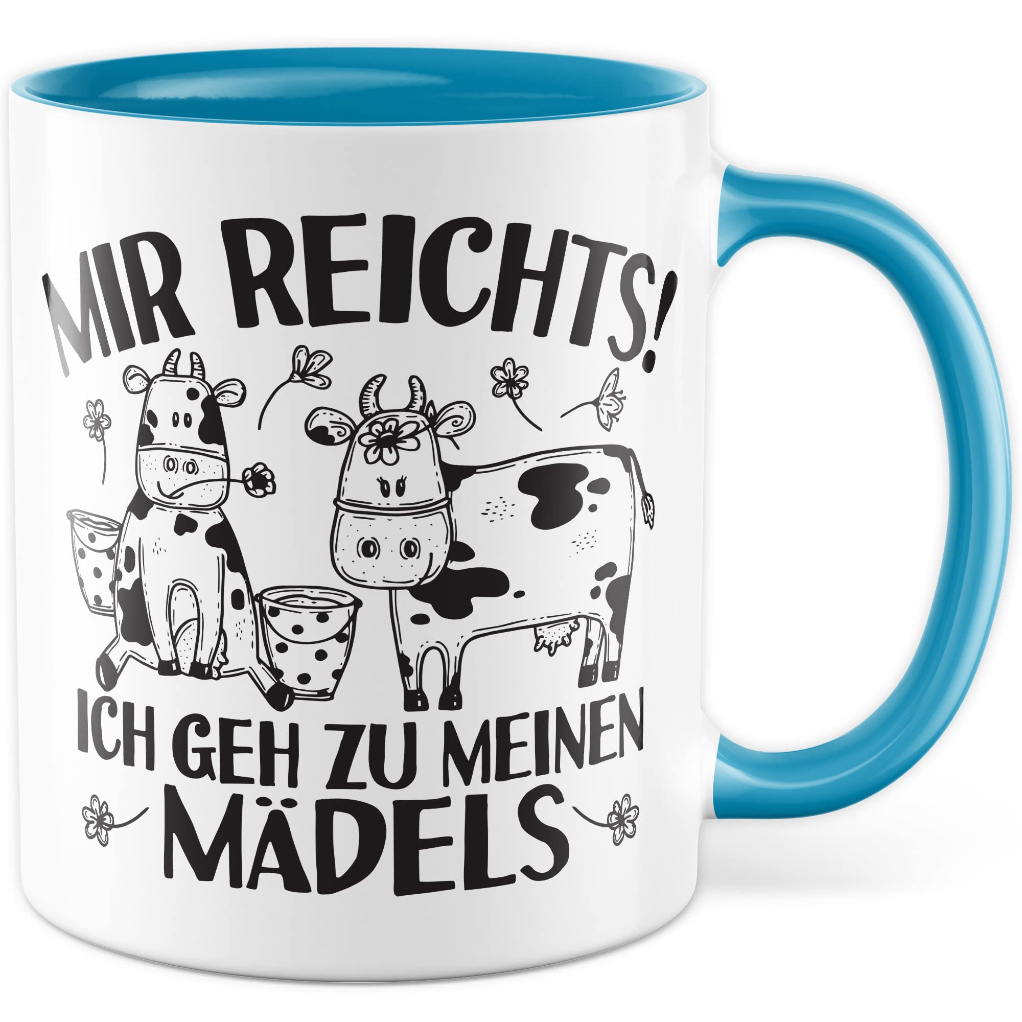 Kühe Tasse mit Spruch lustig Kuh Kaffeetasse Mädels Bäuerin Kaffee-Becher Rinder Kuhstall Tasse Kuhl Witz Tasse Humor Bauernfrau Bauernhof Tierhalter Tiere Landwirtschaft Landwirtin