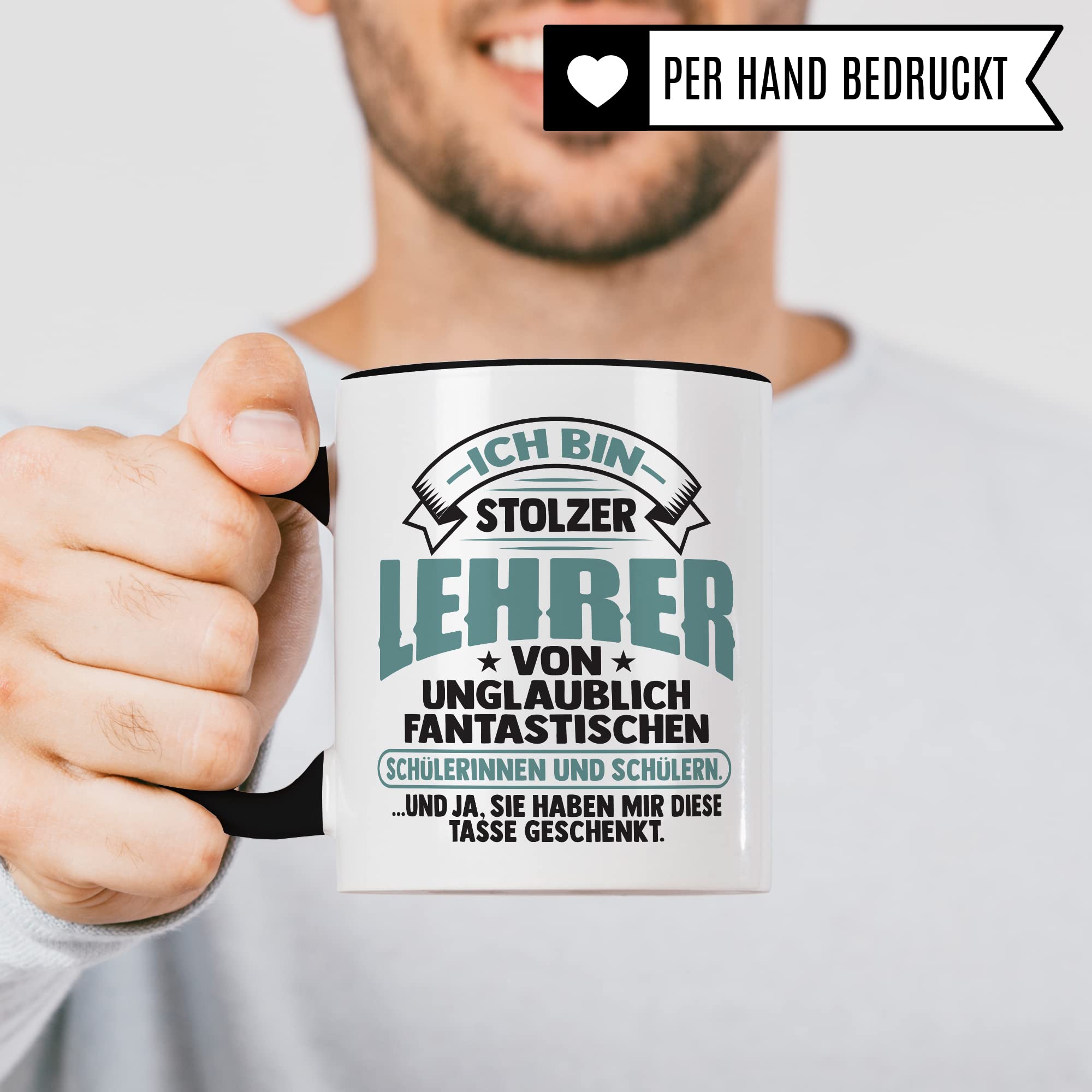 Lehrer Tasse mit Spruch personalisiert Geschenkidee für Lehrerinnen personalisierbar mit Name Abschied Abschiedsgeschenk Kaffee-Becher