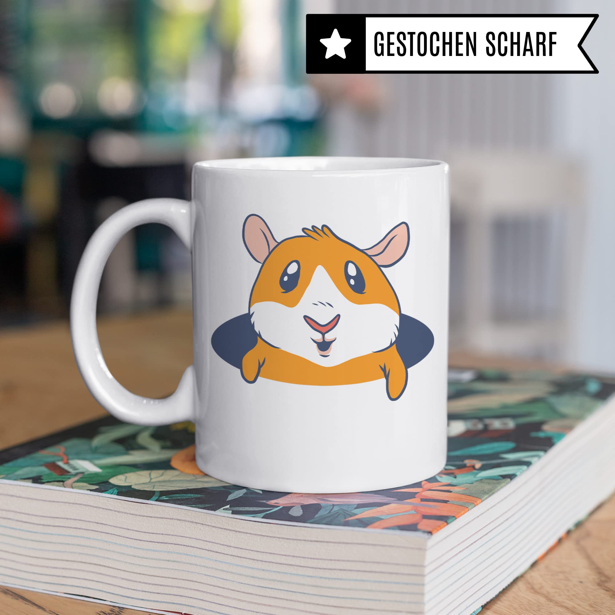 Meerschweinchen Tasse, Meerschwein Kaffeetasse Geschenk für Meerschweinchenbesitzer, Kaffeebecher für Kinder Männer Frauen, Haustier Motiv