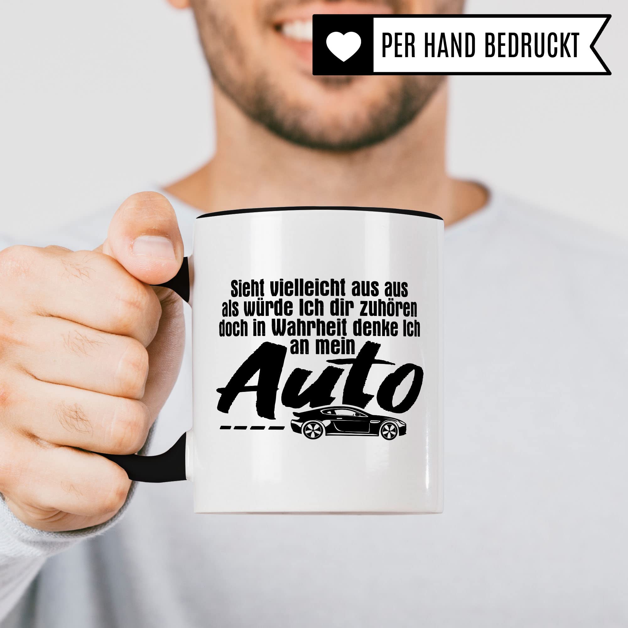 Auto Tasse Geschenk für Autoliebhaber Autoschrauber Männer Autofan Auto-Tuner Kaffeetasse Tuning Geschenke für Ihn KFZ Autoverrückt Geschenkidee