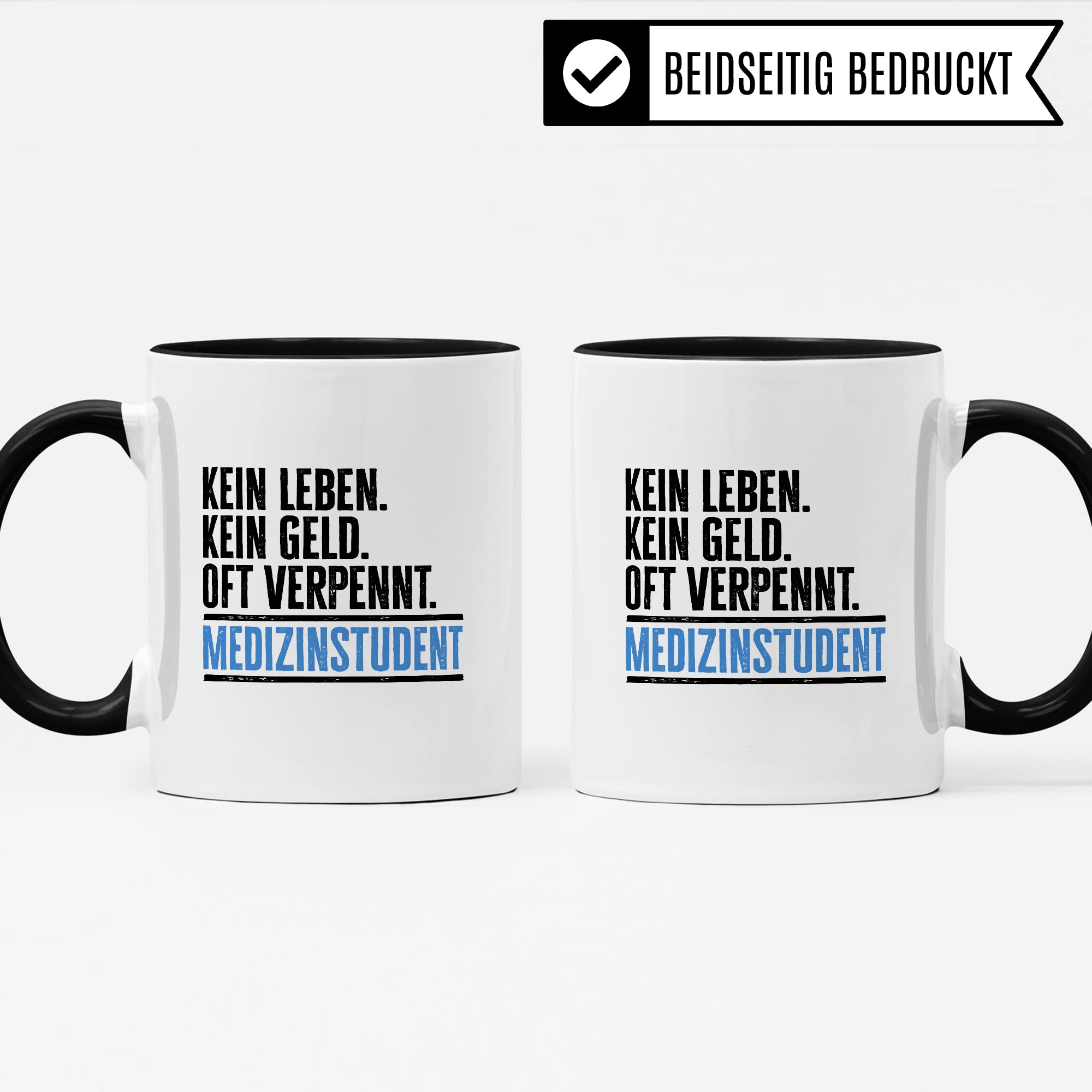 Studenten Tasse lustig Student Kaffeetasse Witz Studentin Kaffee-Becher Studium Humor Studieren Geschenk Studienbeginn Geschenkidee Erstsemester Kein Geld Oft verpennt