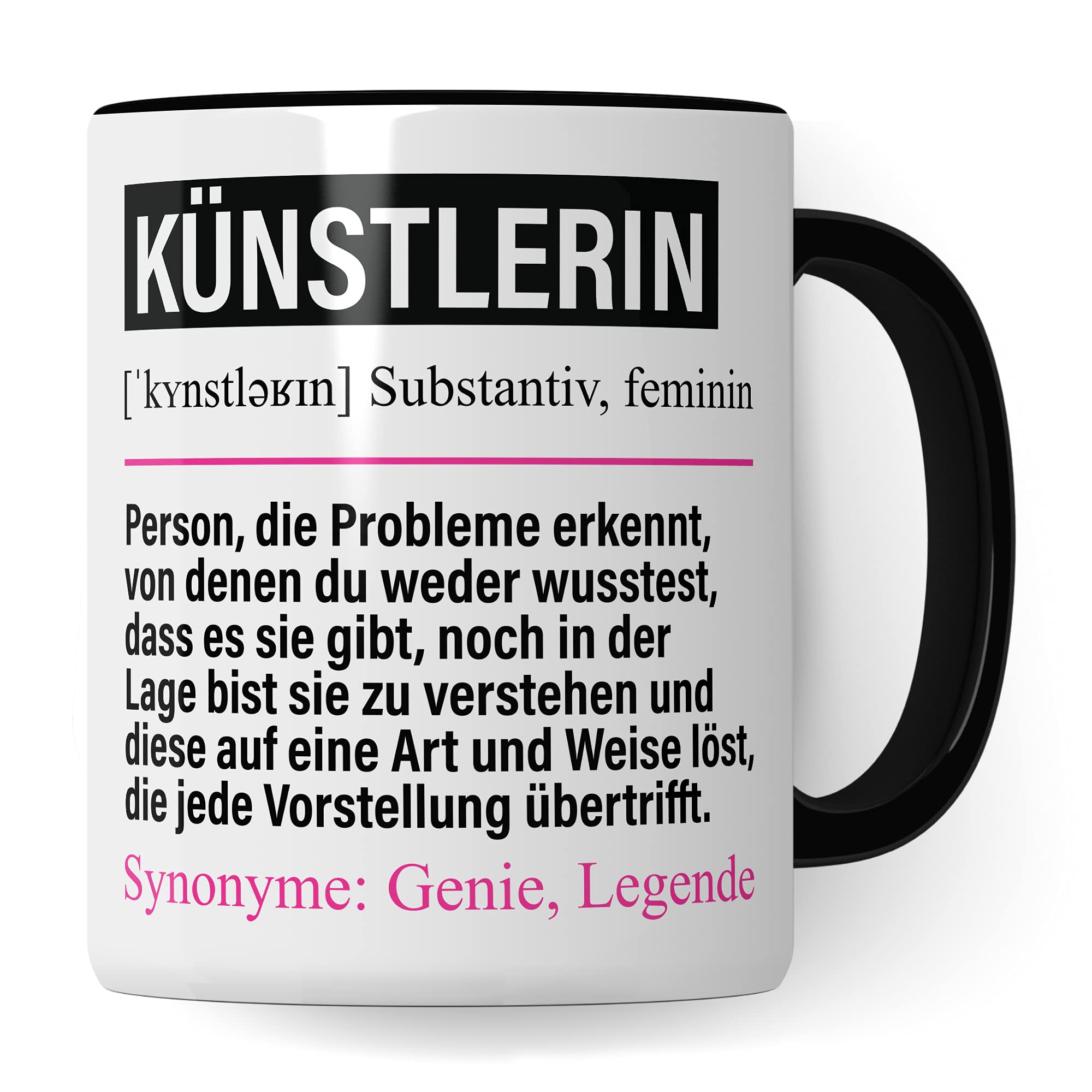 Künstlerin Tasse lustig, Künstlerin Geschenk Beruf, Spruch Kunstschaffende Geschenkidee, Kaffeetasse Beruf Kunst Kaffeebecher Teetasse Becher