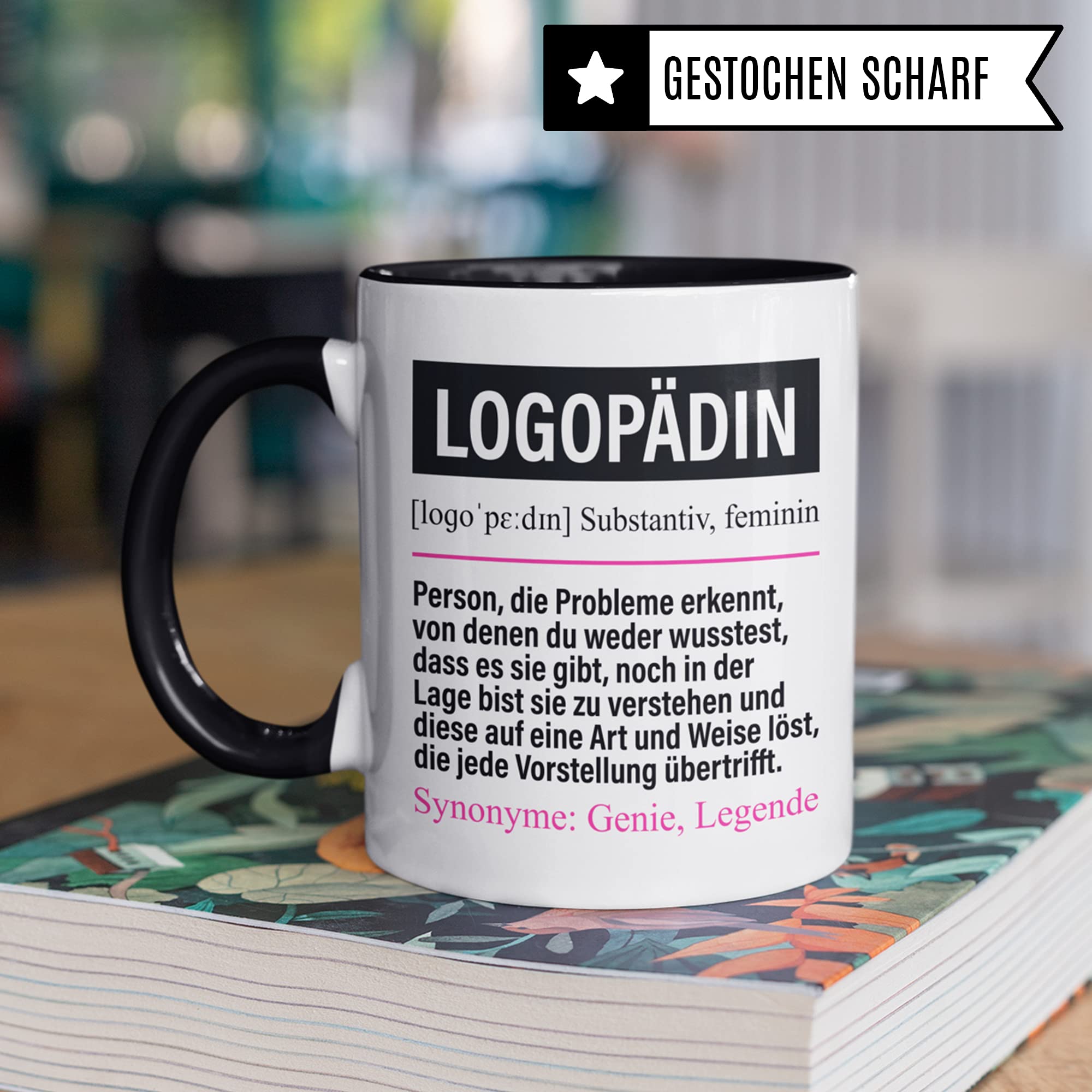 Logopädin Tasse lustig, Logopädin Geschenk Beruf, Spruch Logopädinnen Geschenkidee, Kaffeetasse Beruf Logopädie Kaffeebecher Teetasse Becher