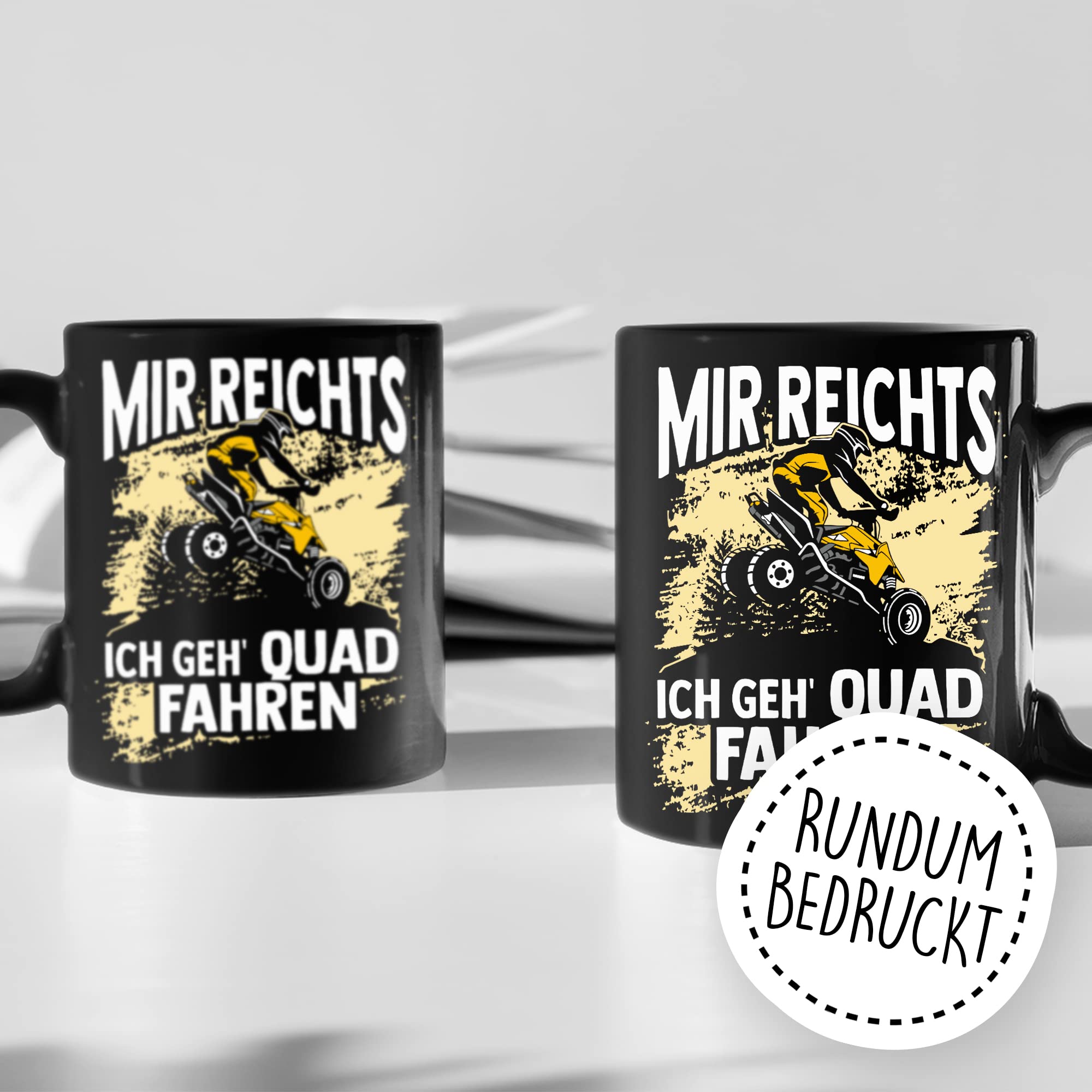 Quad Tasse lustige Kaffeetasse Quadfahrer Geschenkidee Geschenk ATV Fan Kaffee-Becher Mir reichts - Ich geh Quad fahren Offroad Humor Teetasse Quadliebhaber Atv Fahrer