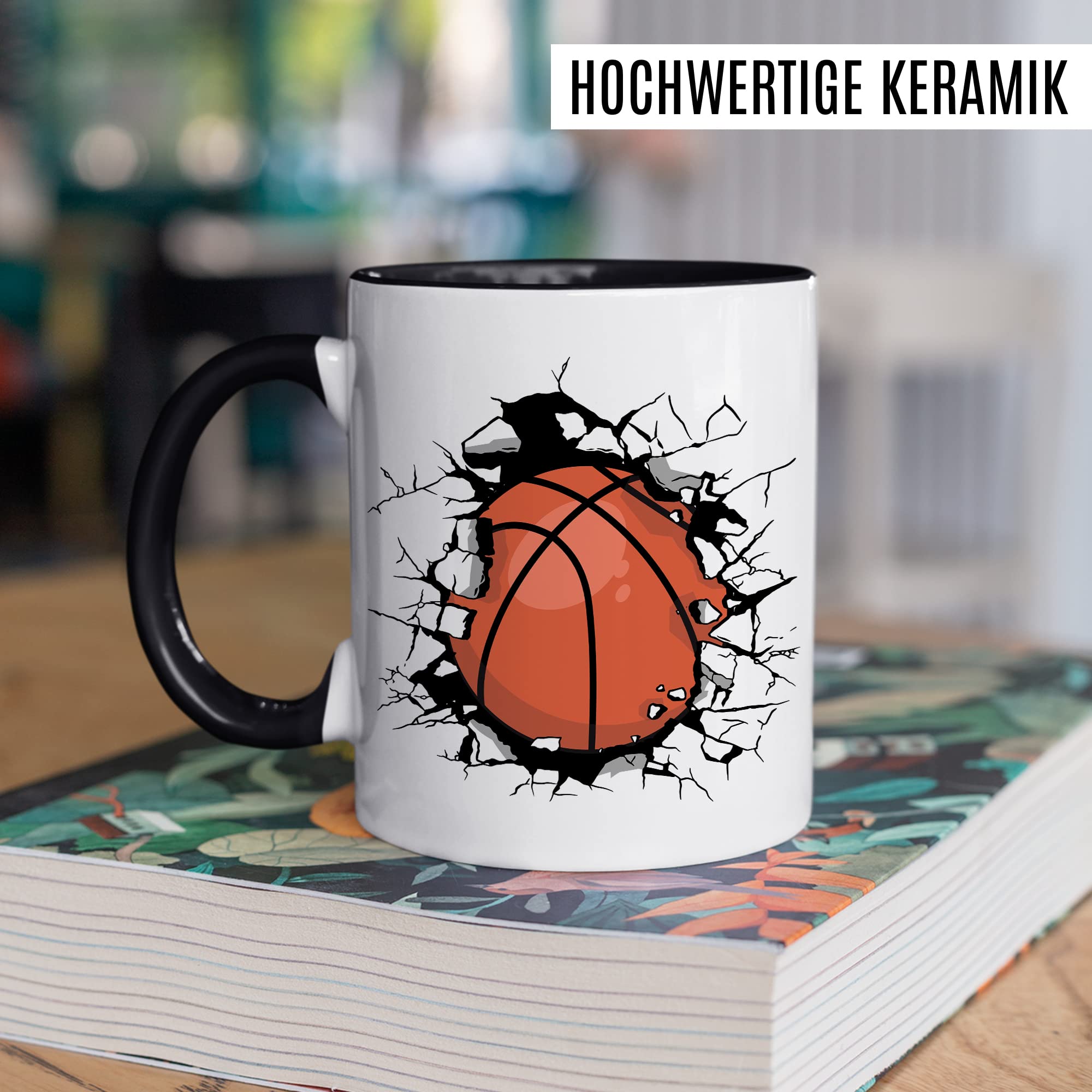 Tasse Basketball Geschenk Kaffee-Becher Geschenkidee Basketballspieler Kaffeetasse mit Motiv Basketballer NBA Teetasse Becher Sport Basketball-Fan