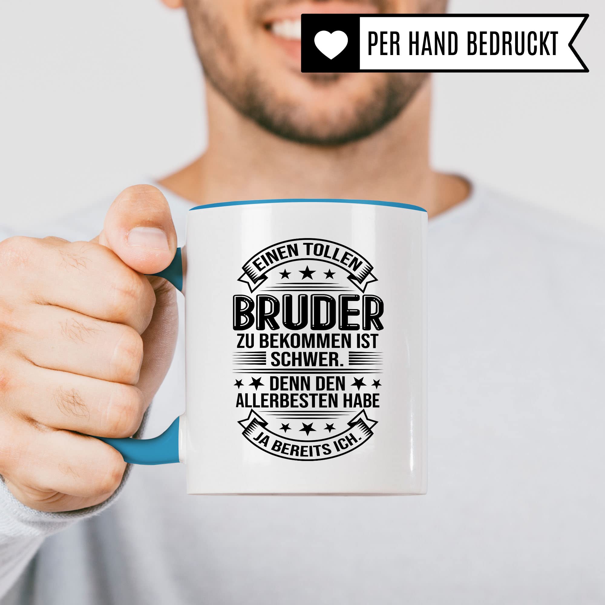 Toller Bruder Tasse Geschwister Kaffeetasse Brüder Geschenk Bruderherz Kaffee-Becher Schwester Geschenkidee Berster Bruder Motiv Geschwisterliebe