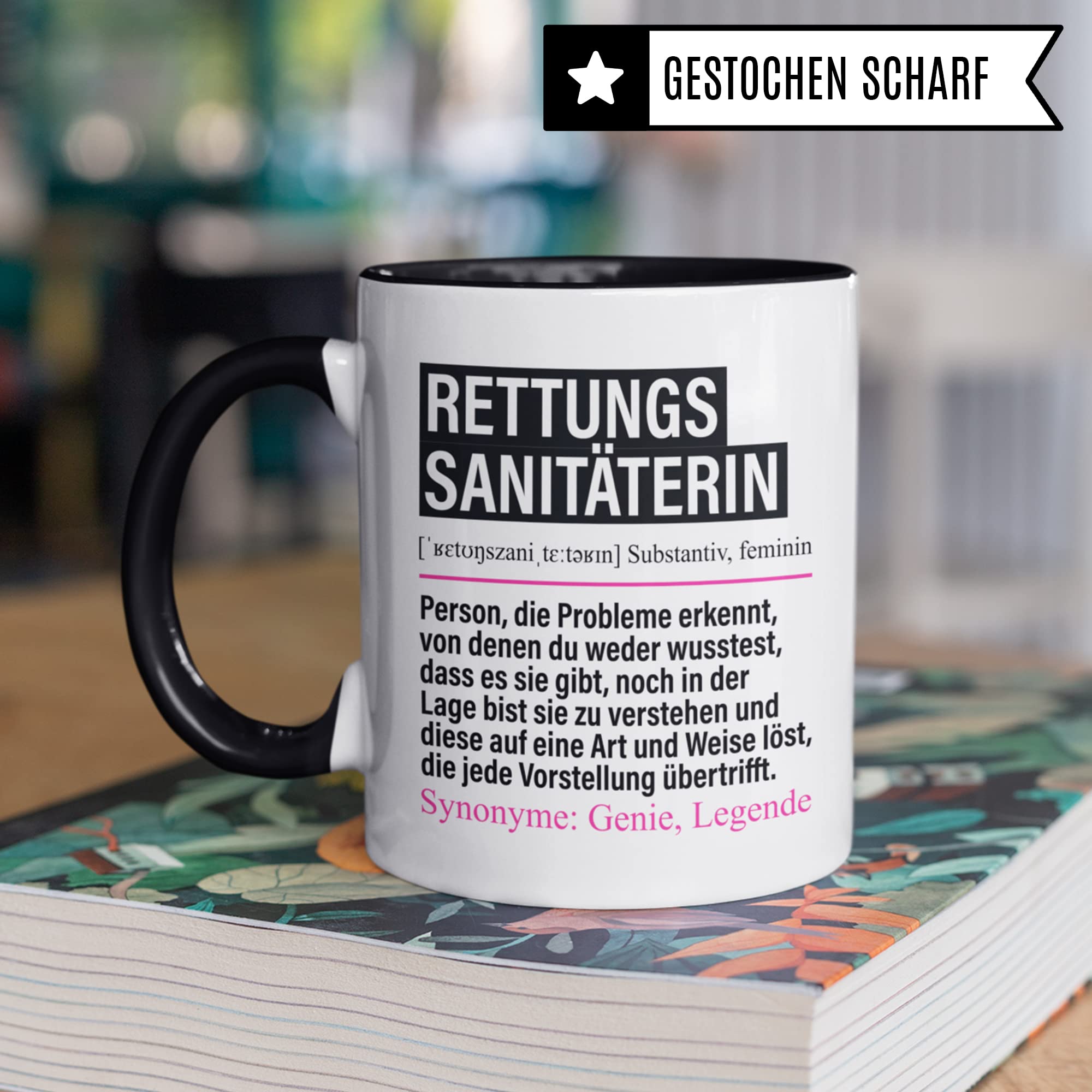 Tasse Rettungssanitäterin lustig, Rettungs-Sanitäterin Geschenk Beruf, Spruch Kaffeebecher Krankenwagen Geschenkidee, Beruf Rettungsdienst Rettungshelferin Kaffee-Tasse Teetasse Becher