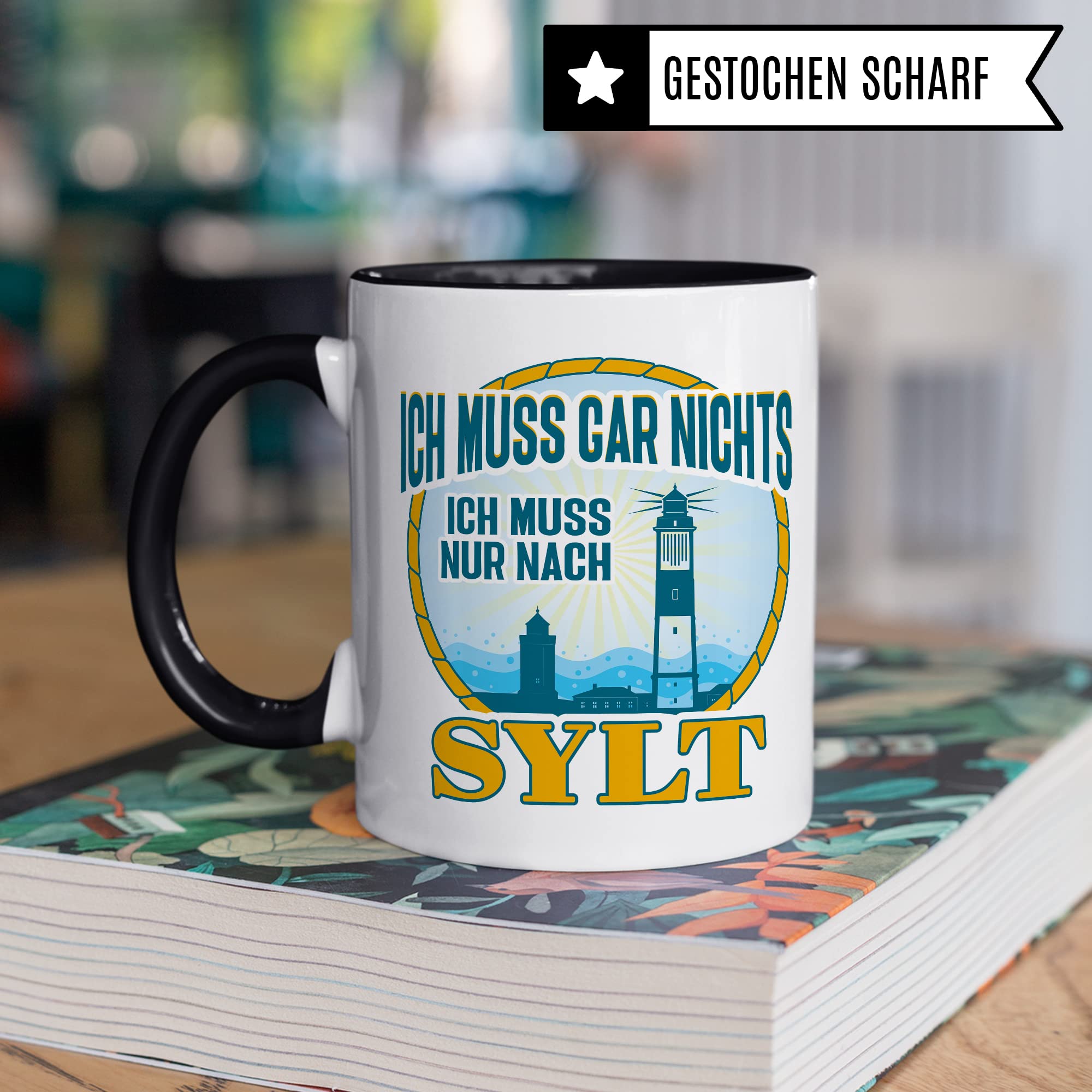 Tasse Sylt-Liebe mit Spruch Kaffee-Tasse Kaffee-Becher Geschenkidee für Syltliebhaber Geschenk Syltfan Tasse Insel Sylt lustig