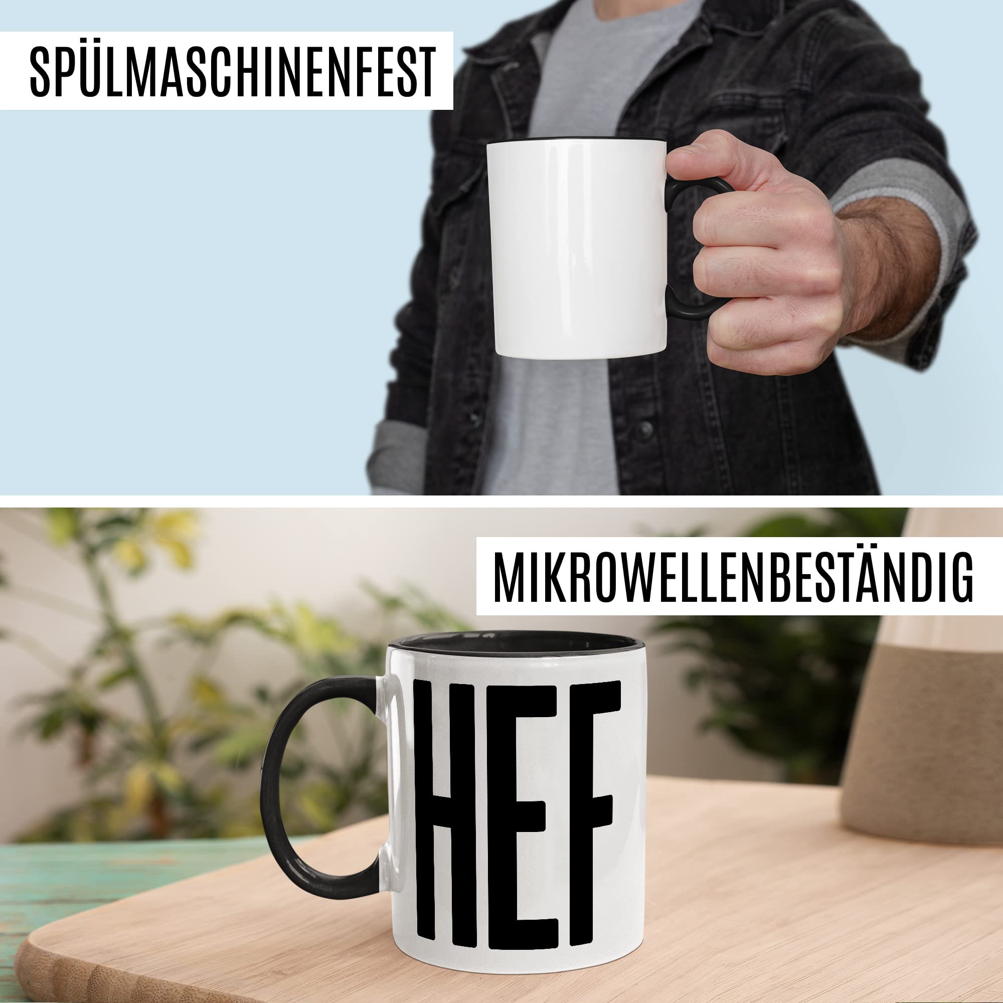 Chef Tasse Henkel coole Kaffeetasse Boss Arbeit Büro Kaffee-Becher Witz coole Bürotasse mit Griff C kreatives Geschenk Vorgesetzer Abteilungsleiter Kollege Arbeitskollege Geschenkidee Chef