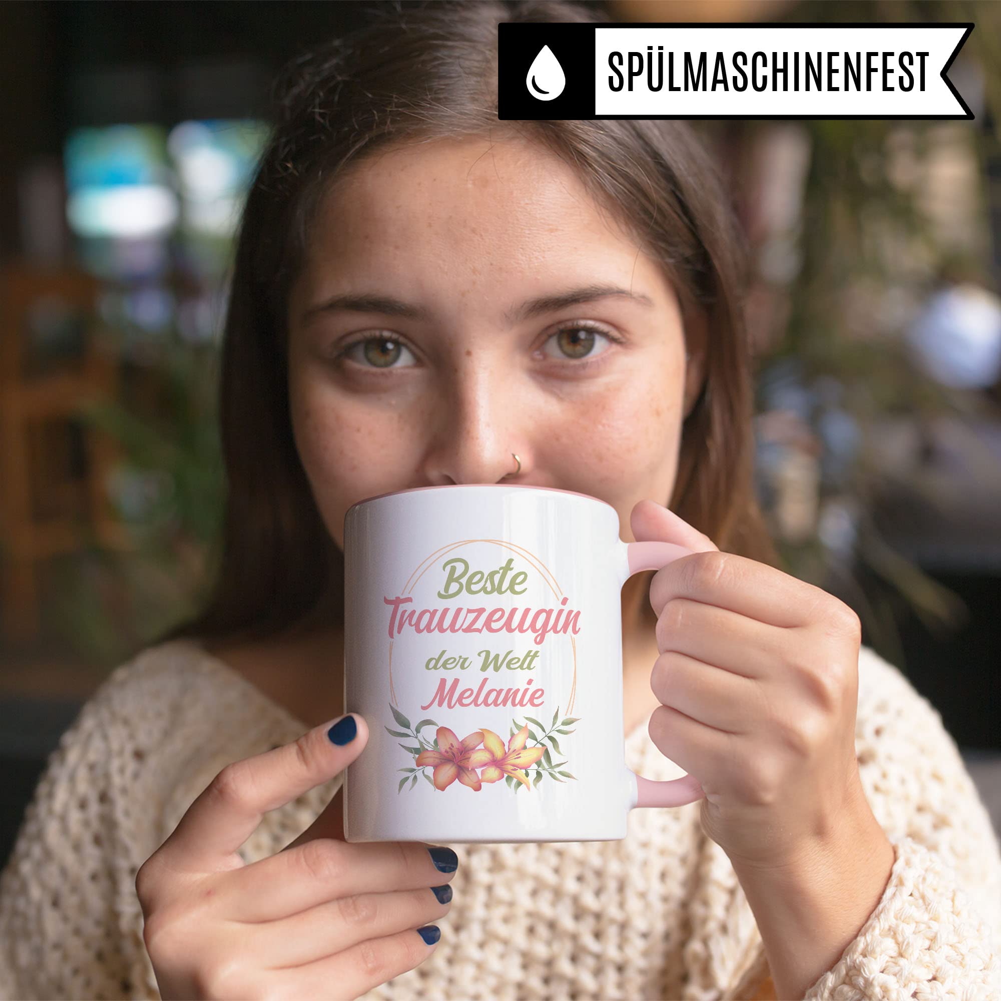 Trauzeugin Tasse personalisiert, Trauzeugin fragen Beste Trauzeugin der Welt Geschenk Trauzeugin personalisierbar Hochzeit Kaffee-Becher