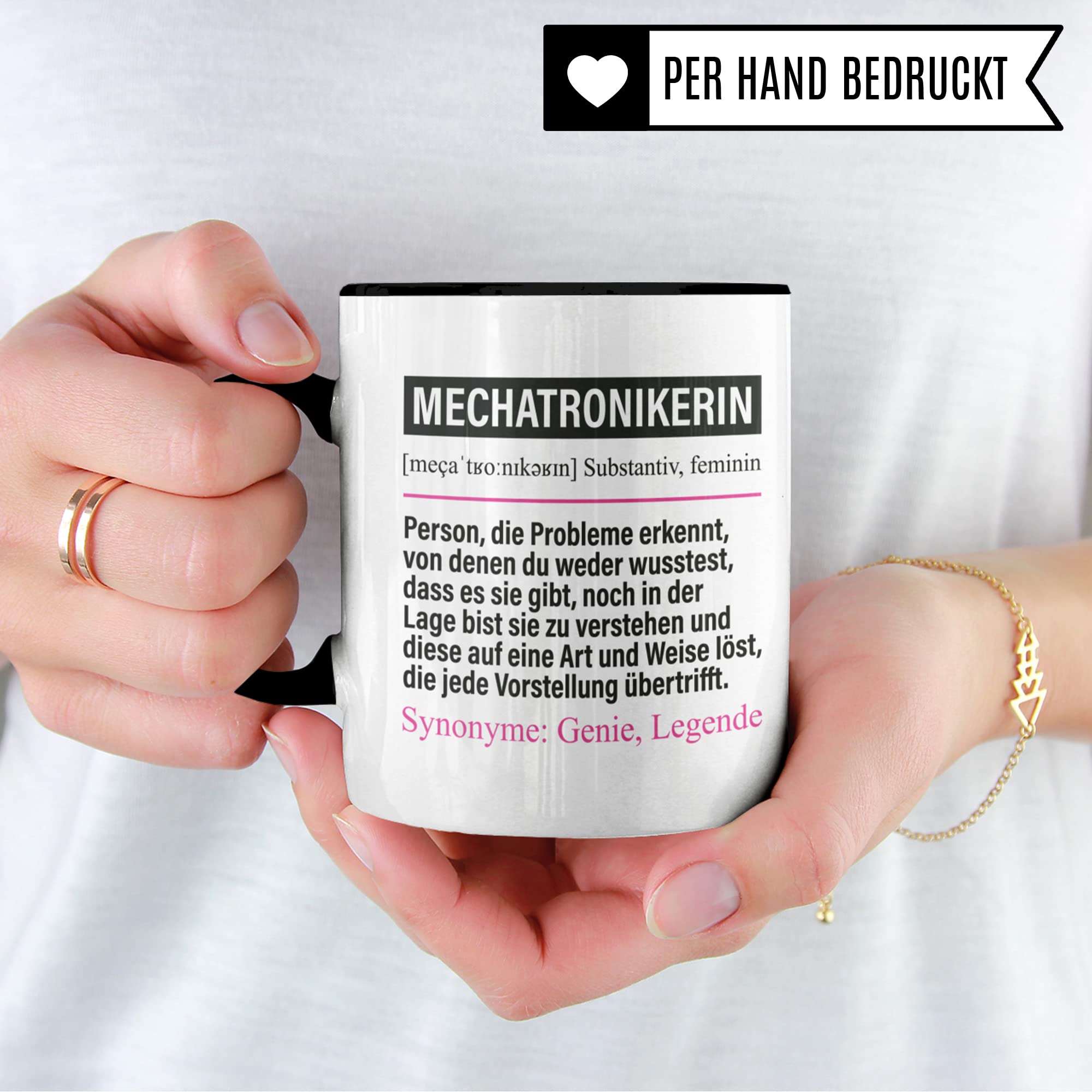 Tasse Mechatronikerin lustig, KFZ Mechatronikerin Geschenk Beruf, Spruch Kaffeebecher Mechatronikerinmeister Geschenkidee, Beruf Mechatronik Handwerker Kaffee-Tasse Teetasse Becher