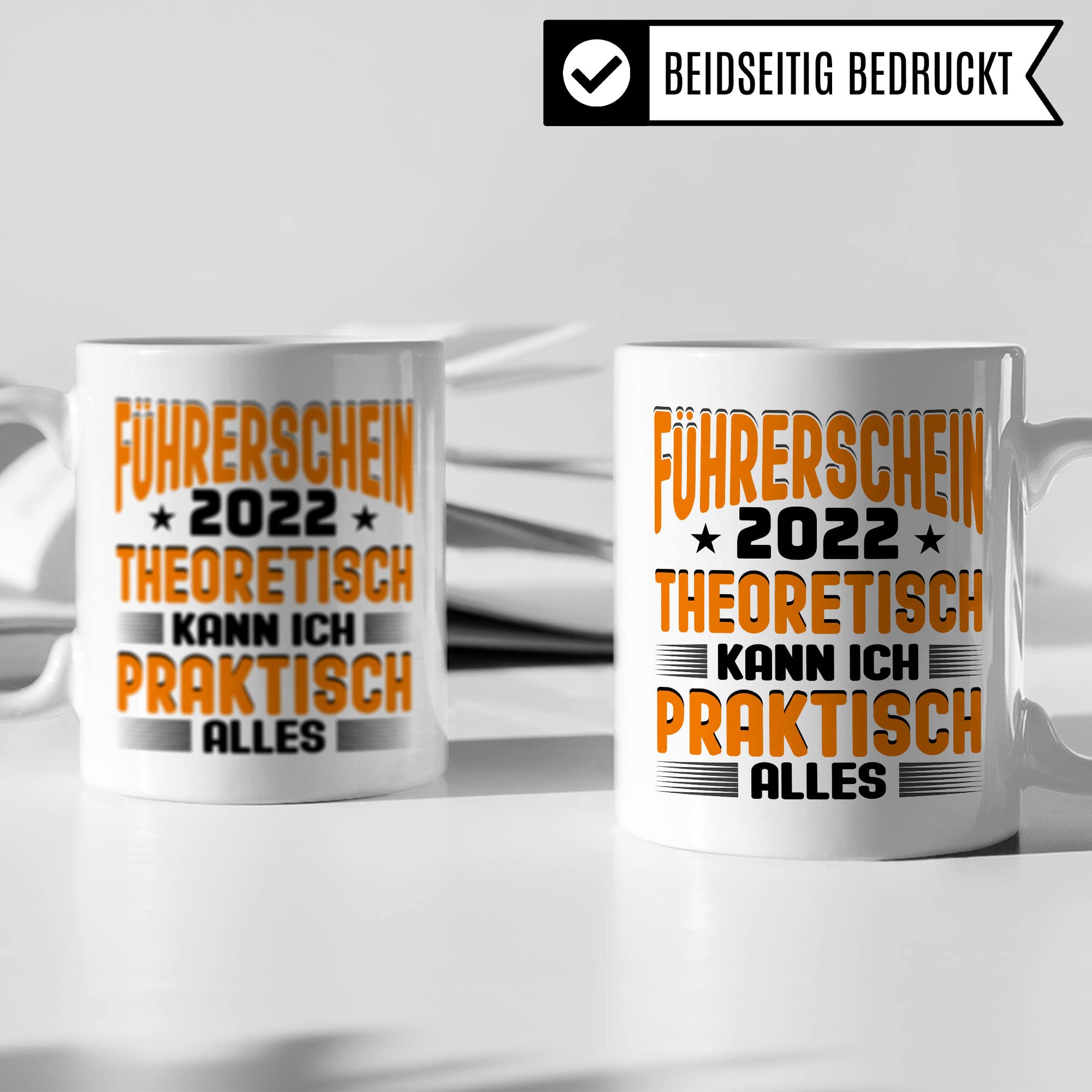 Tasse Führerschein bestanden Geschenk Fahrprüfung Kaffee-Becher für Jungen & Mädchen