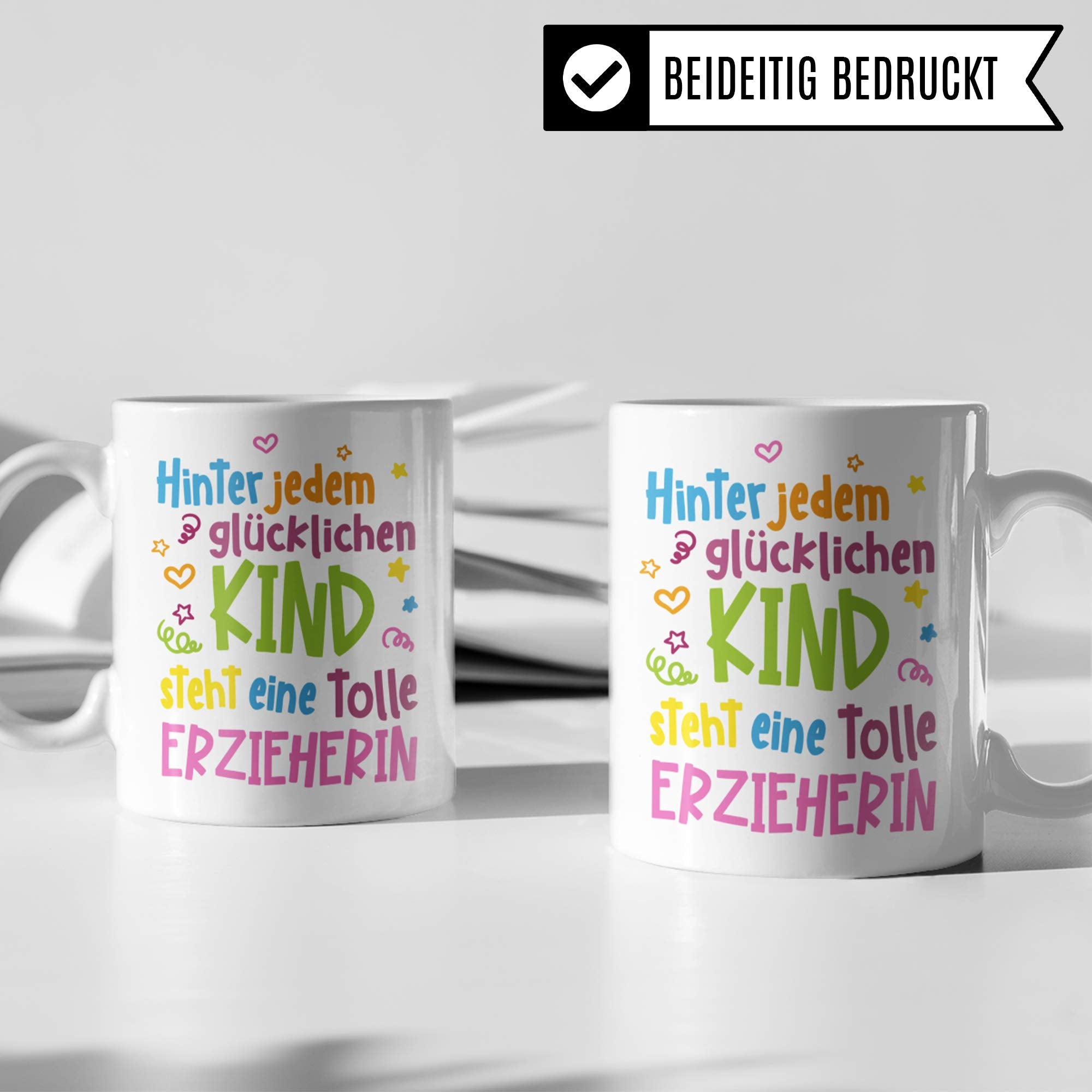 Pagma Druck Erzieherin Tasse, Abschiedsgeschenk Kindergarten, Becher Erzieherin Geschenk, Kaffeetasse Kindergarten Abschied Geschenkidee Kita, Dankeschön für Kindergärtnerin Tagesmutter