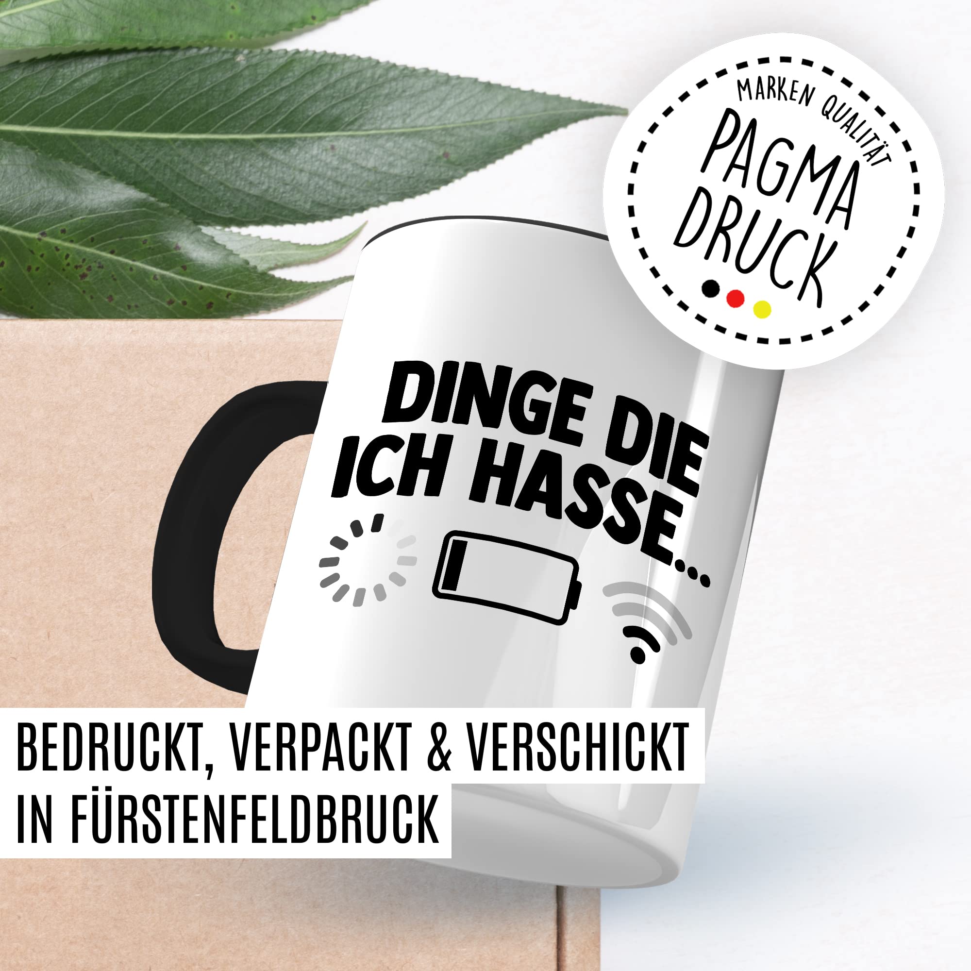 Dinge die ich hasse Tasse Schlechter Empfang Geschenkidee Kaffeetasse Wlan Akku Geschenk für Teenager Kaffeebecher Teen Becher