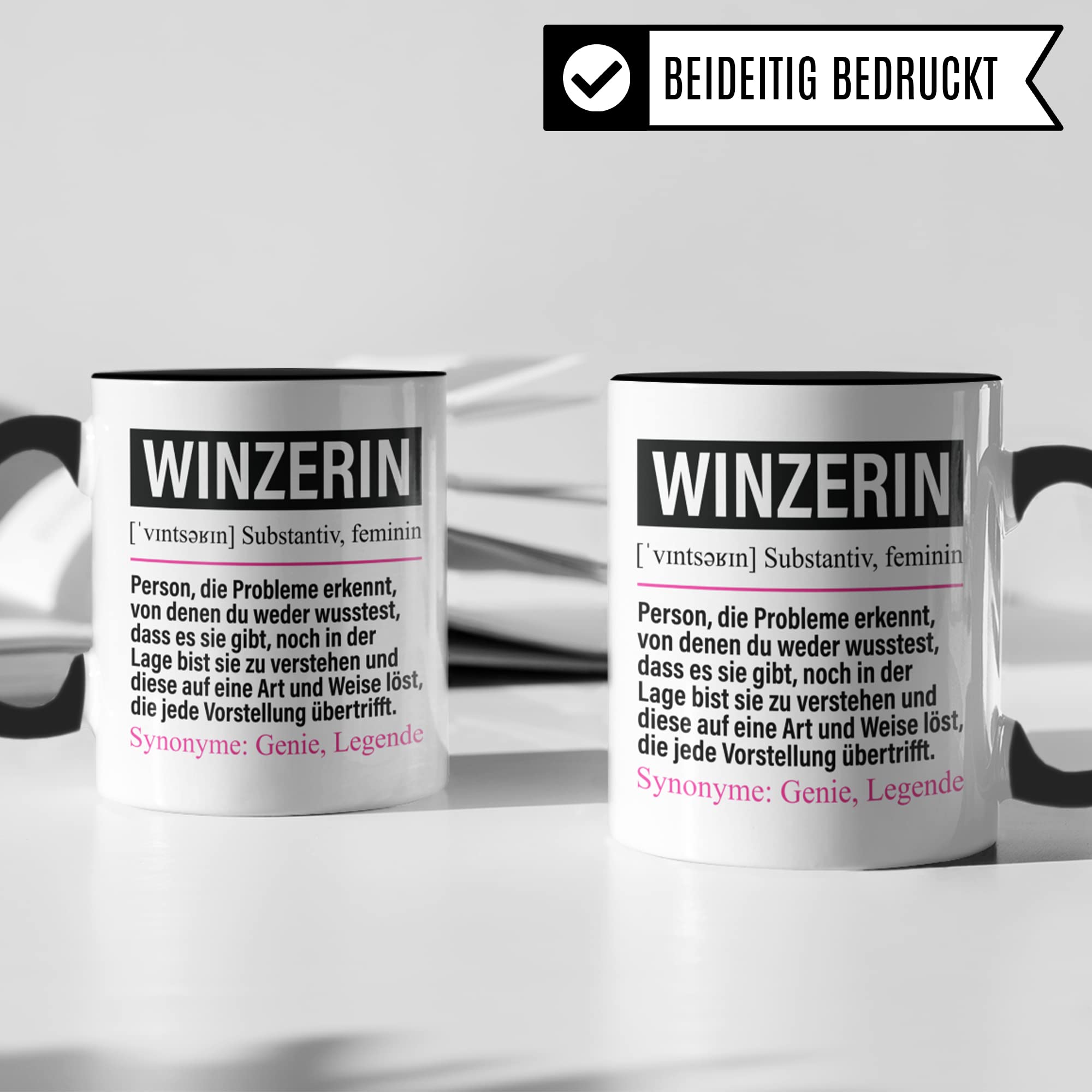 Tasse Winzerin lustig, Winzerin Geschenk Beruf, Spruch Kaffeebecher Wein Winzerei Geschenkidee, Beruf Winzerinnen Kaffee-Tasse Teetasse Becher