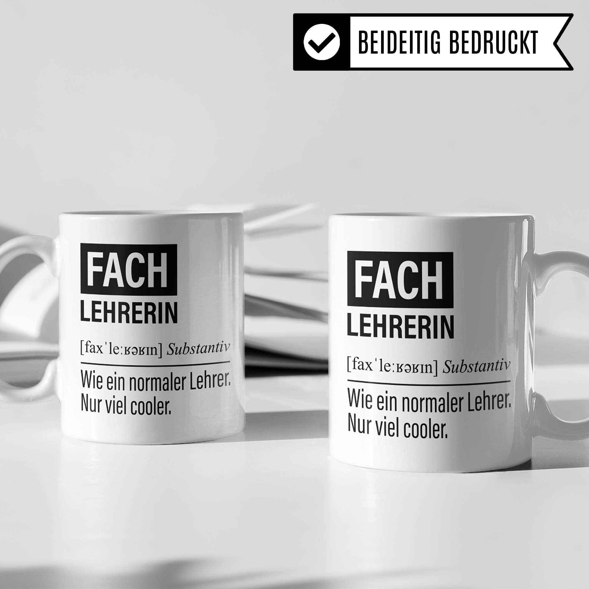 Fachlehrerin Tasse, Geschenk für Fach Lehrerin, Kaffeetasse Geschenkidee Lehrerin, Kaffeebecher Lehramt Schule Unterricht Witz