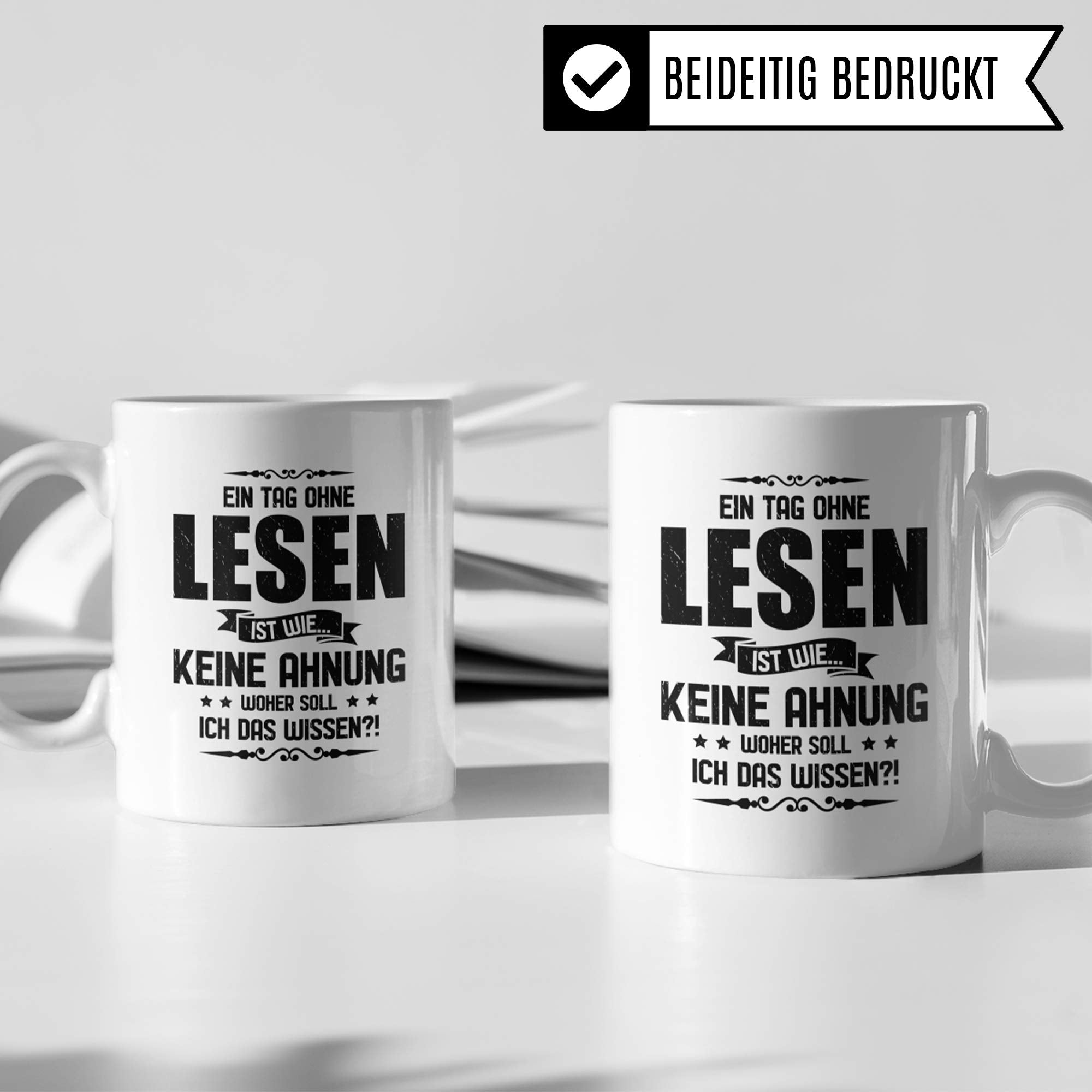 Pagma Druck Lesen Tasse lustig, Geschenke für Leseratten, Bücher Hobby Bücherwurm Becher, Buch Geschenkidee Leser Leserin Kaffeebecher, Literatur Buchliebhaber Kaffeetasse