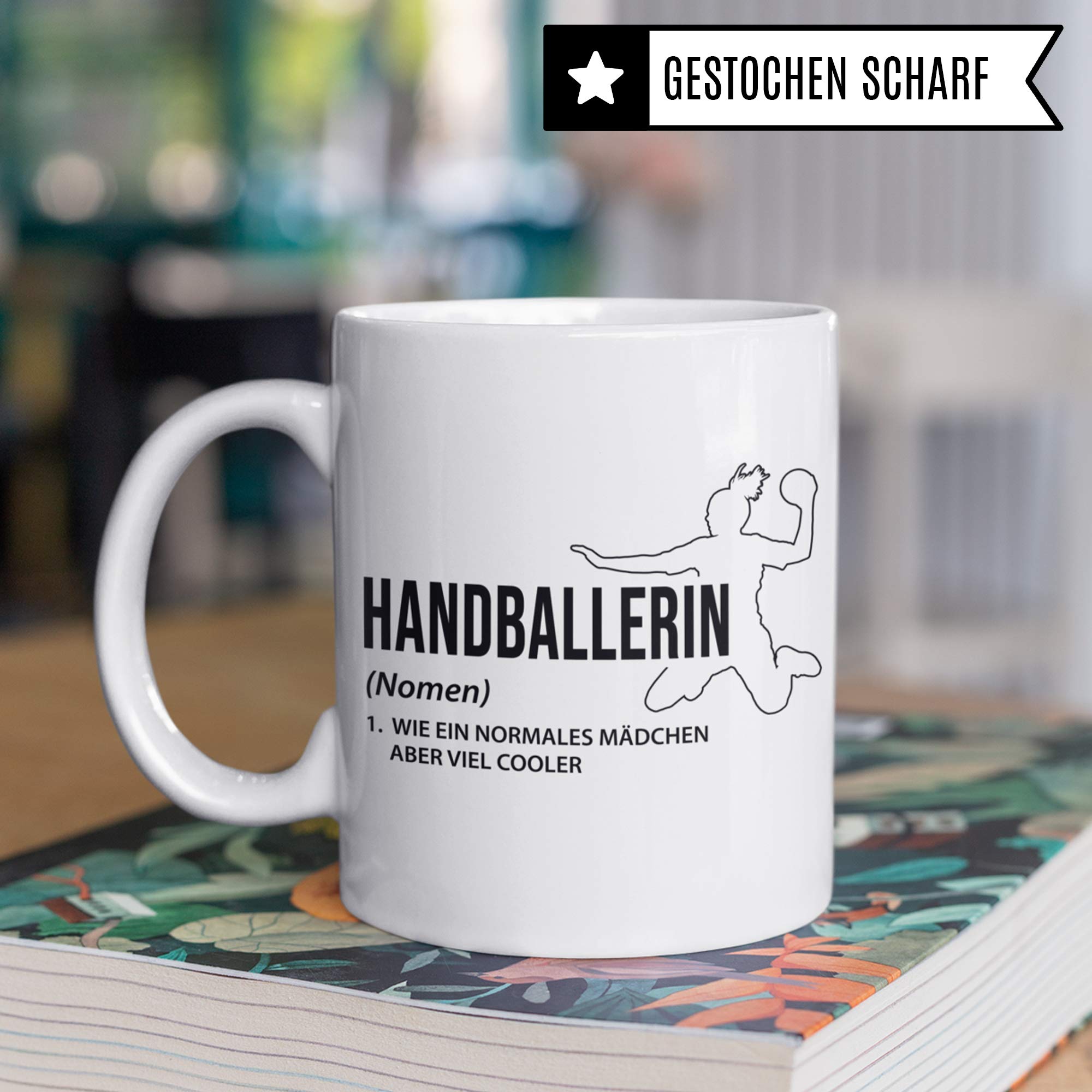 Pagma Druck Handballerin Tasse, Handball Geschenke für Frauen & Mädchen, Handball Geschenkidee Spruch Motiv, Handballspielerin Kaffeetasse Handballverein Handballmannschaft