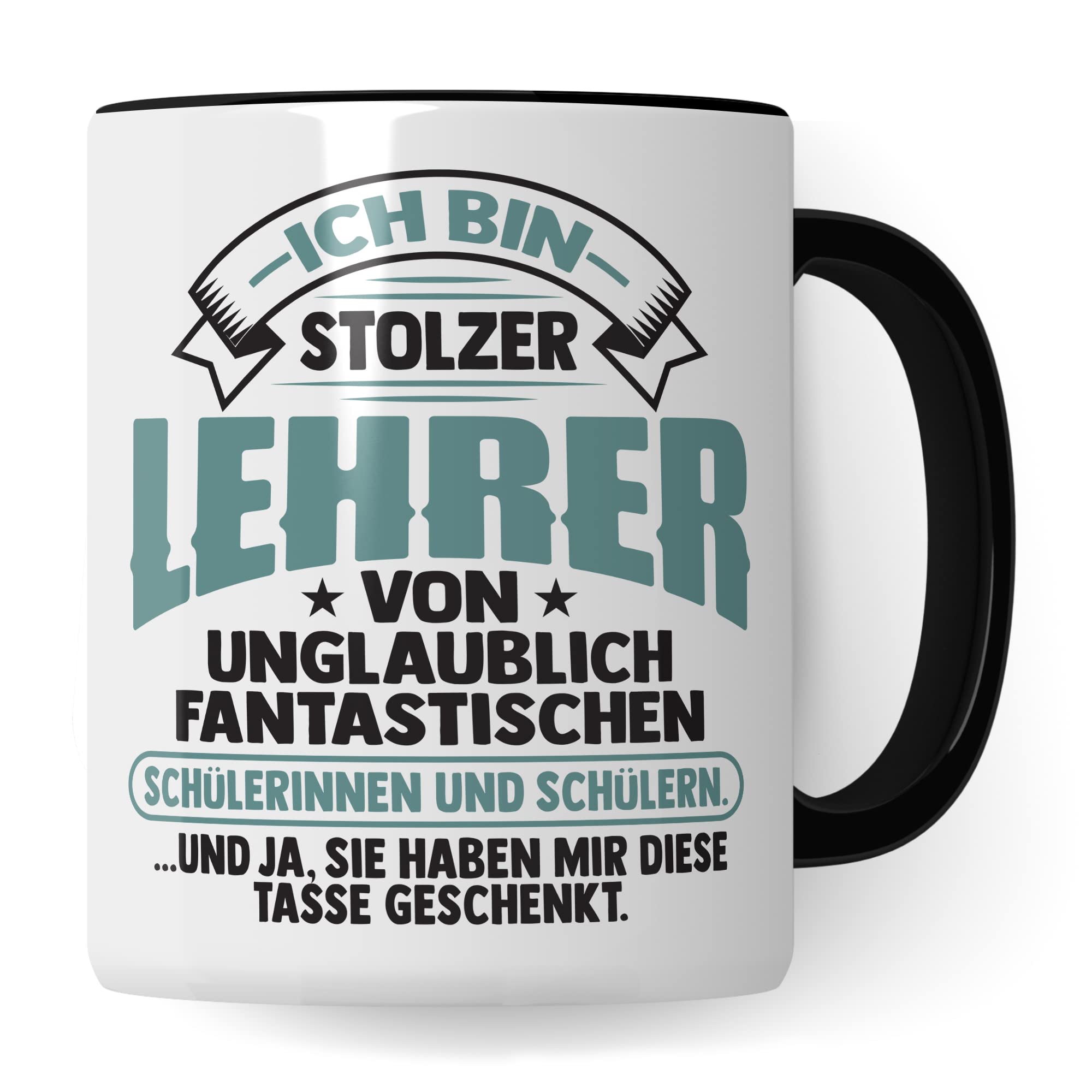 Lehrer Tasse mit Spruch personalisiert Geschenkidee für Lehrerinnen personalisierbar mit Name Abschied Abschiedsgeschenk Kaffee-Becher