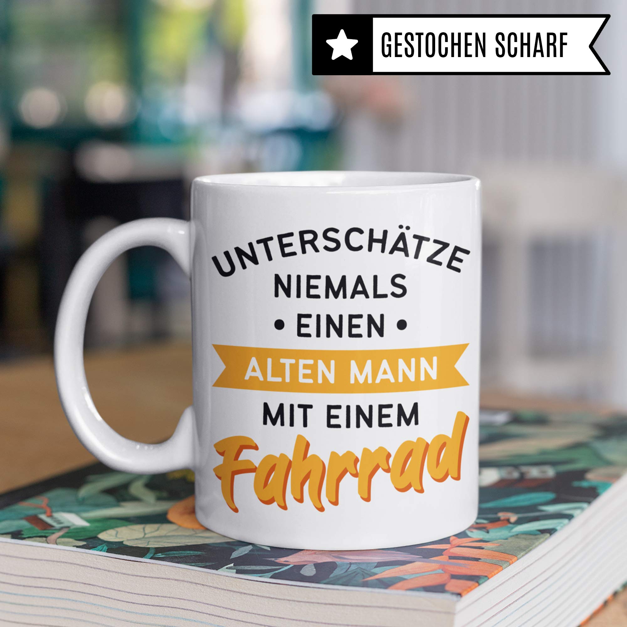 Tasse Fahrrad, Becher Geschenke für Radfahrer Spruch, Kaffeetasse Fahrrad Geschenk Fahrräder Fahrradfahrer Radfahren, Biker Mountainbike Rennrad Mountainbiker Kaffeebecher