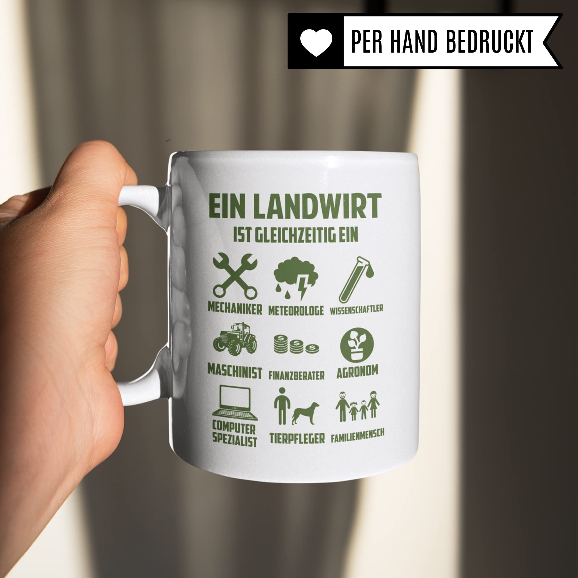 Landwirt Tasse, Männer Geschenk Landwirt Traktor Kaffeetasse, Landwirtschaft Motiv, Traktoren Bauer Bauernhof Humor, Kaffeebecher Traktor Witz