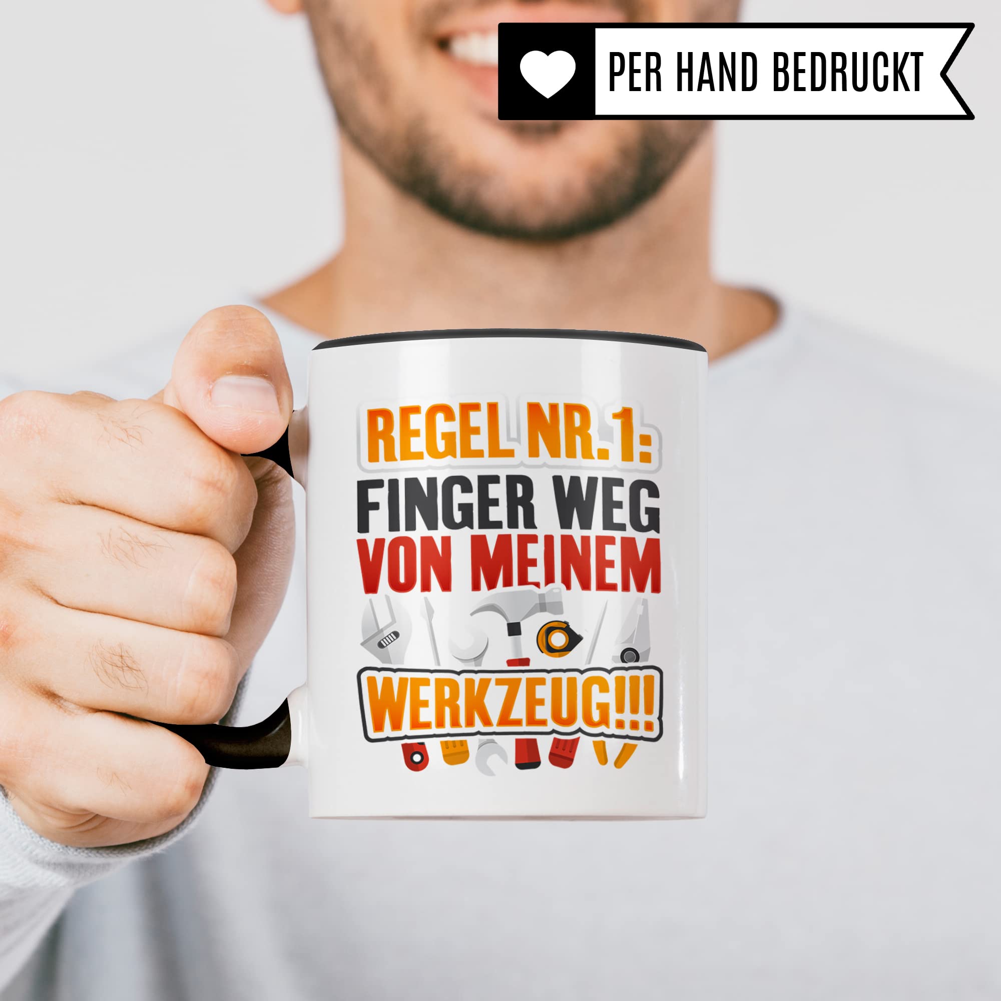 Heimwerker Tasse, Männer Kaffeetasse Geschenkidee, Werkstatt Spruch lustig Bauarbeiter Kaffeebecher Bastler Becher, Humor Witz Geschenk für Handwerker