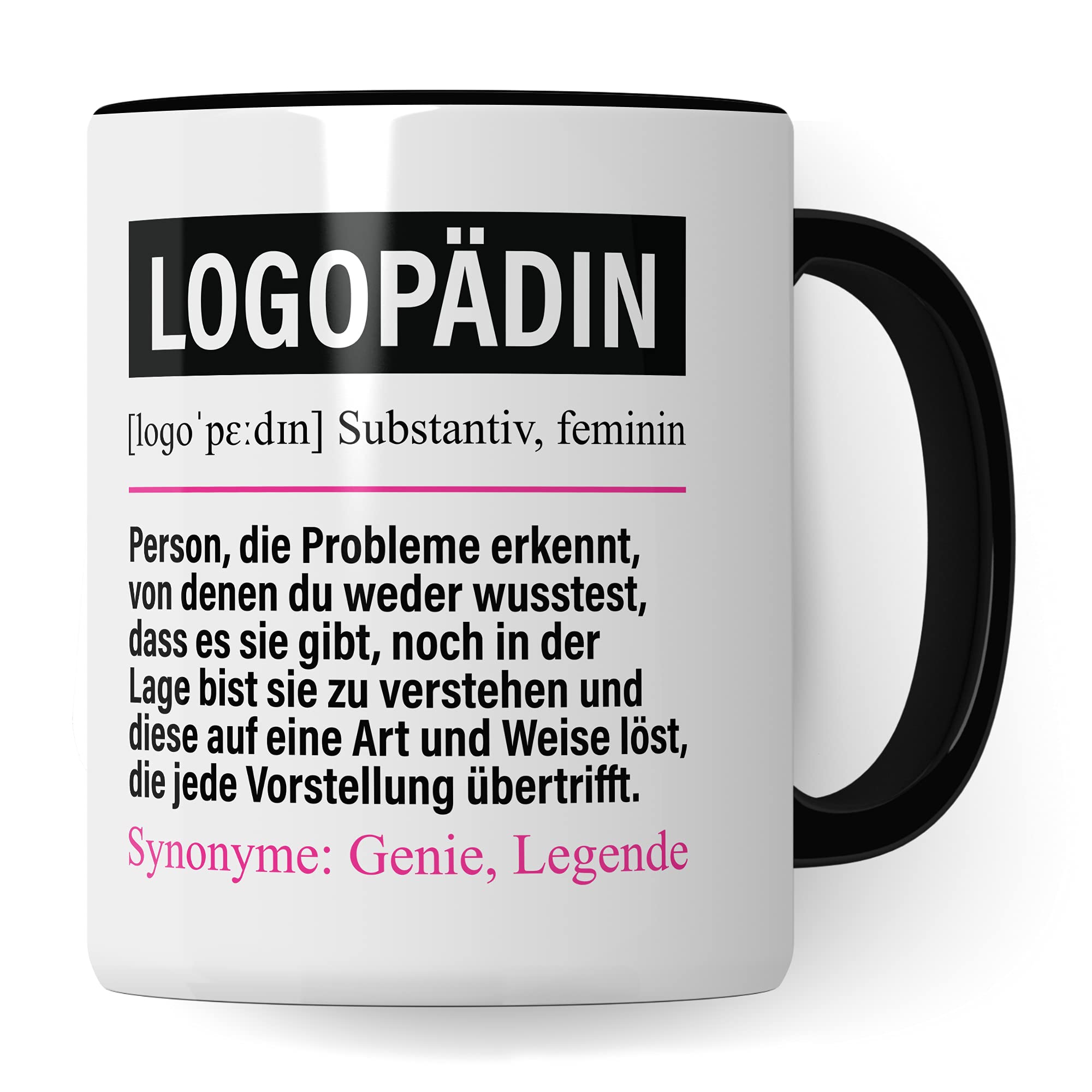 Logopädin Tasse lustig, Logopädin Geschenk Beruf, Spruch Logopädinnen Geschenkidee, Kaffeetasse Beruf Logopädie Kaffeebecher Teetasse Becher