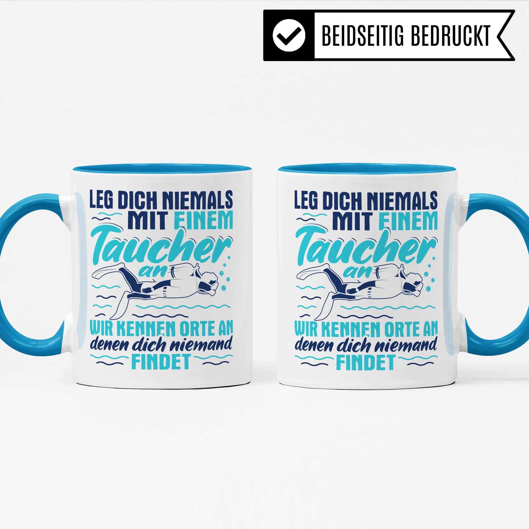 Tauchen Tasse Geschenkidee Diving Kaffeetasse Humor Witz Geschenk für Taucher Taucherin Kaffeebecher Diver Becher