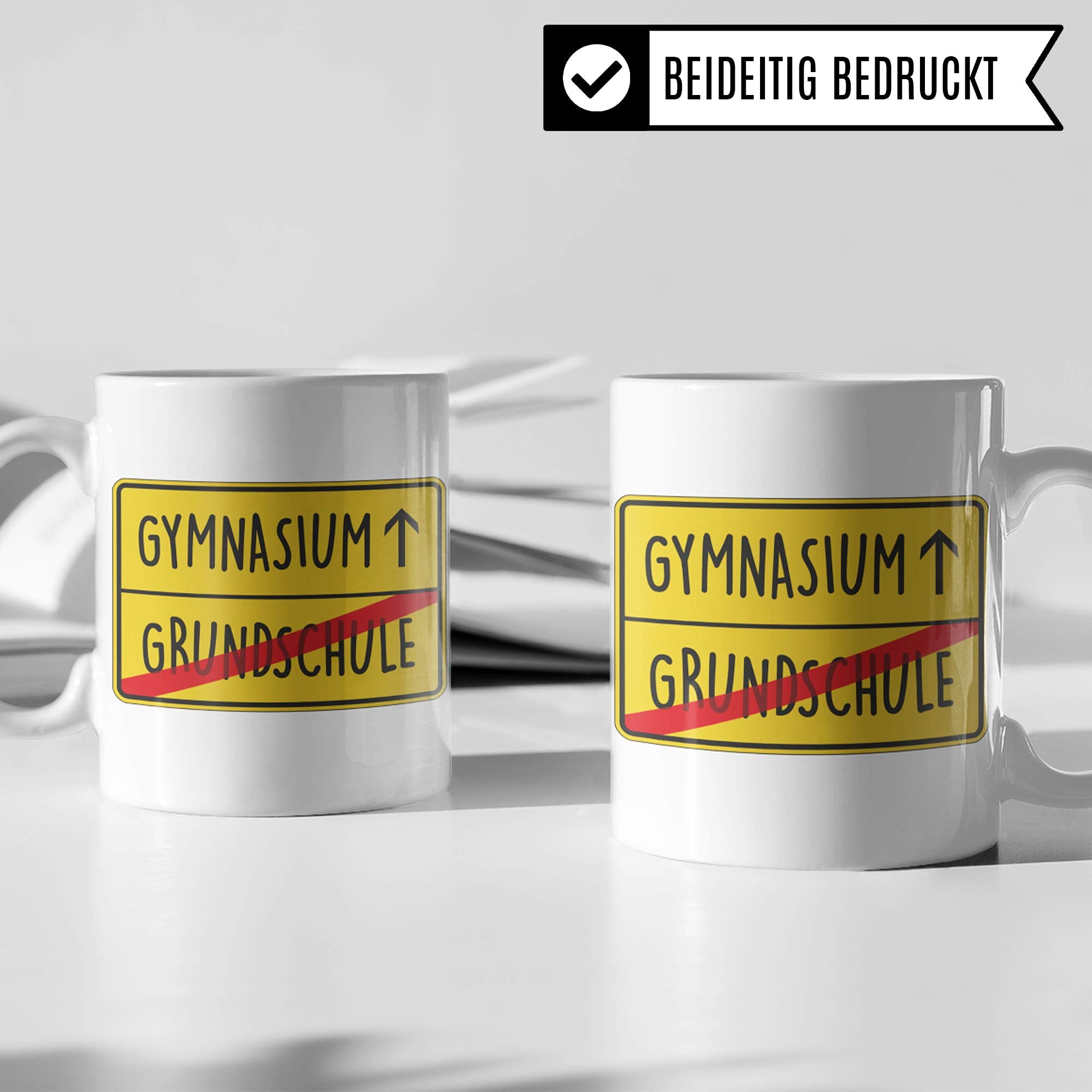 Pagma Druck Tasse Übertritt Gymnasium, Grundschule Gymnasium Übergang Geschenk, Becher Geschenkidee 5. Klasse Gymnasiast, Kakaobecher Schule Schüler