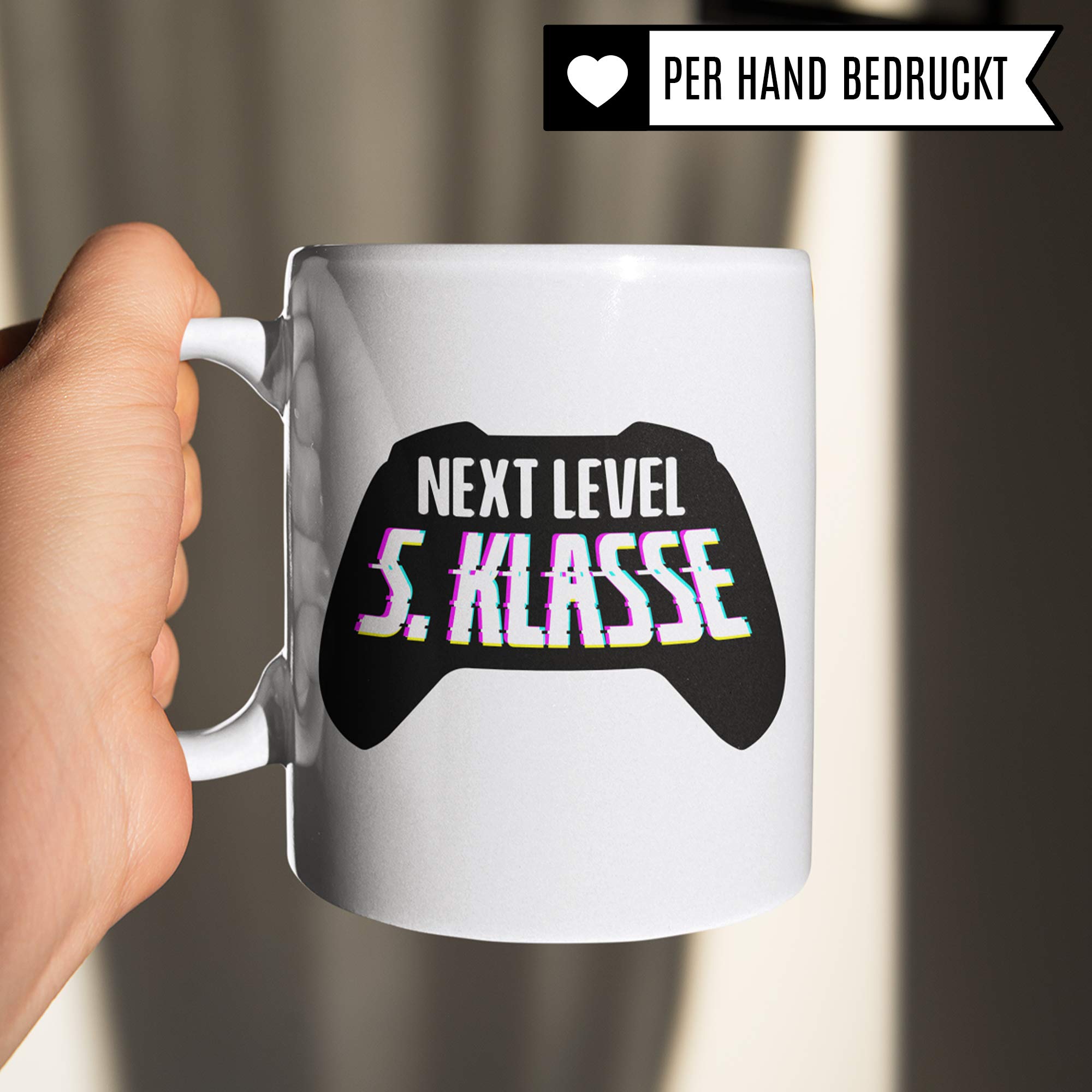 Pagma Druck 5. Klasse Tasse, Übertritt Grundschule Gymnasium Realschule Mittelschule Geschenk, Becher Geschenkidee Übergang 5. Klasse Fünftklässler, Kakaobecher Schule Schüler