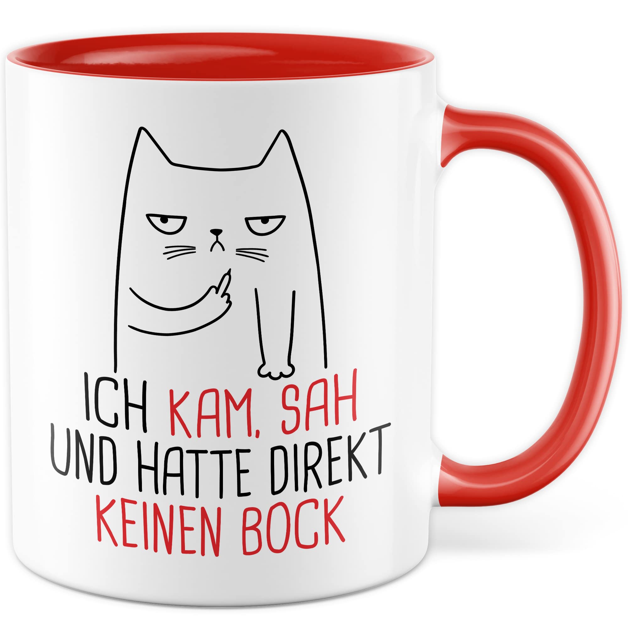 Tasse Humor Geschenk, Ich kam sah und hatte direkt kein Bock Geschenkidee Kaffee-Becher Kaffeetasse Tasse mit Spruch lustig Witztasse Teetasse Humorvoll