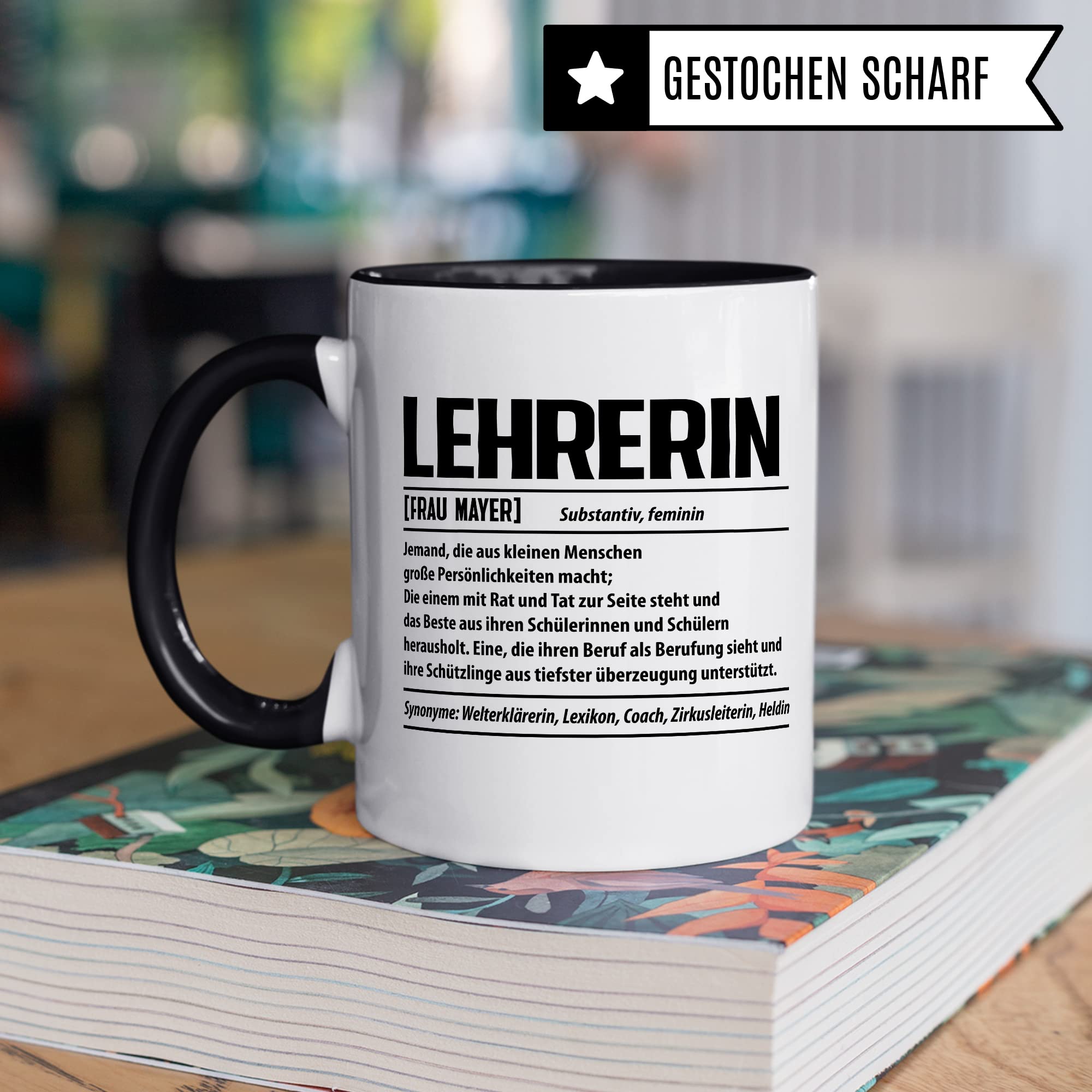 Lehrer Tasse personalisiert, Geschenk für Lehrer lustig eigener Name Definition Geschenkidee Beruf Abschied abschiedsgeschenk Kaffee-Becher