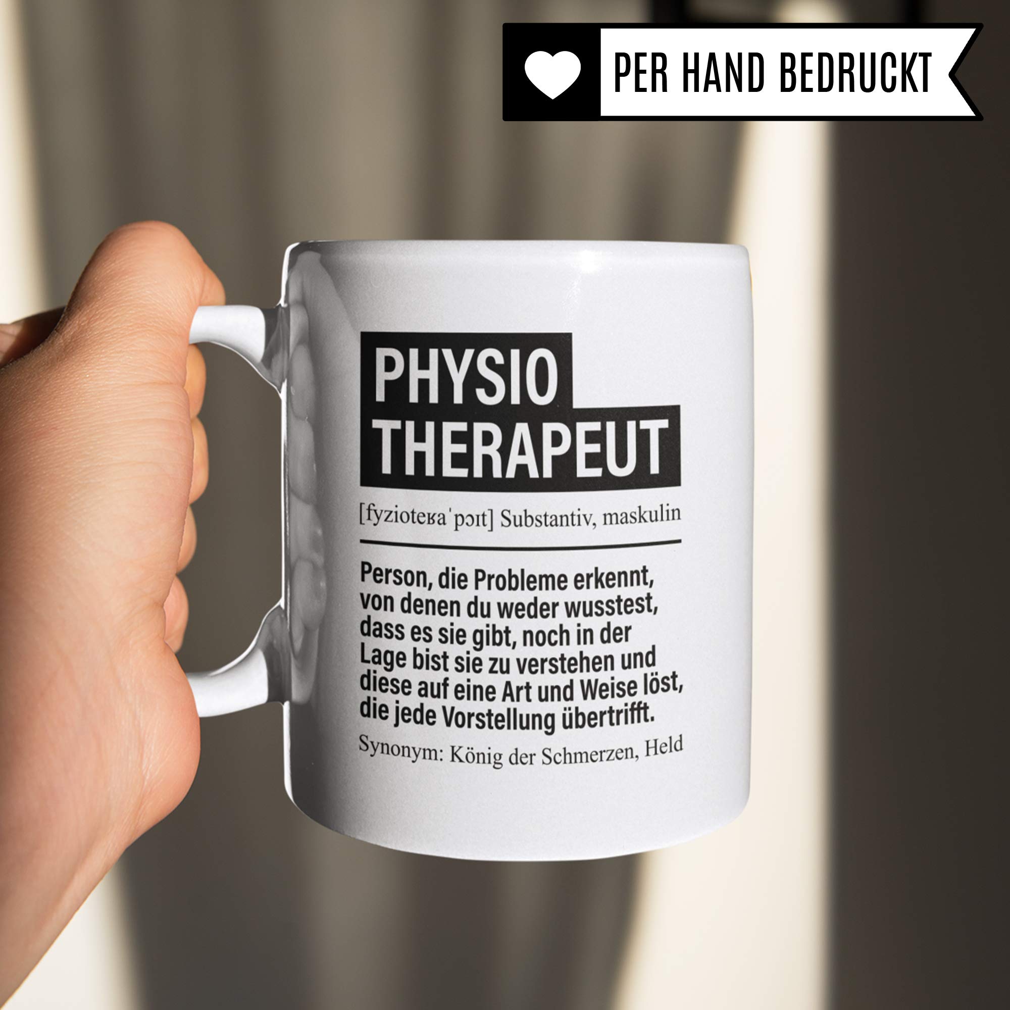 Tasse Physiotherapeut, Physiotherapie Geschenke Becher, Physiotherapeuten Kaffeetasse Geschenkidee Spruch, Kaffeebecher Krankengymnastik Physio Motiv lustig