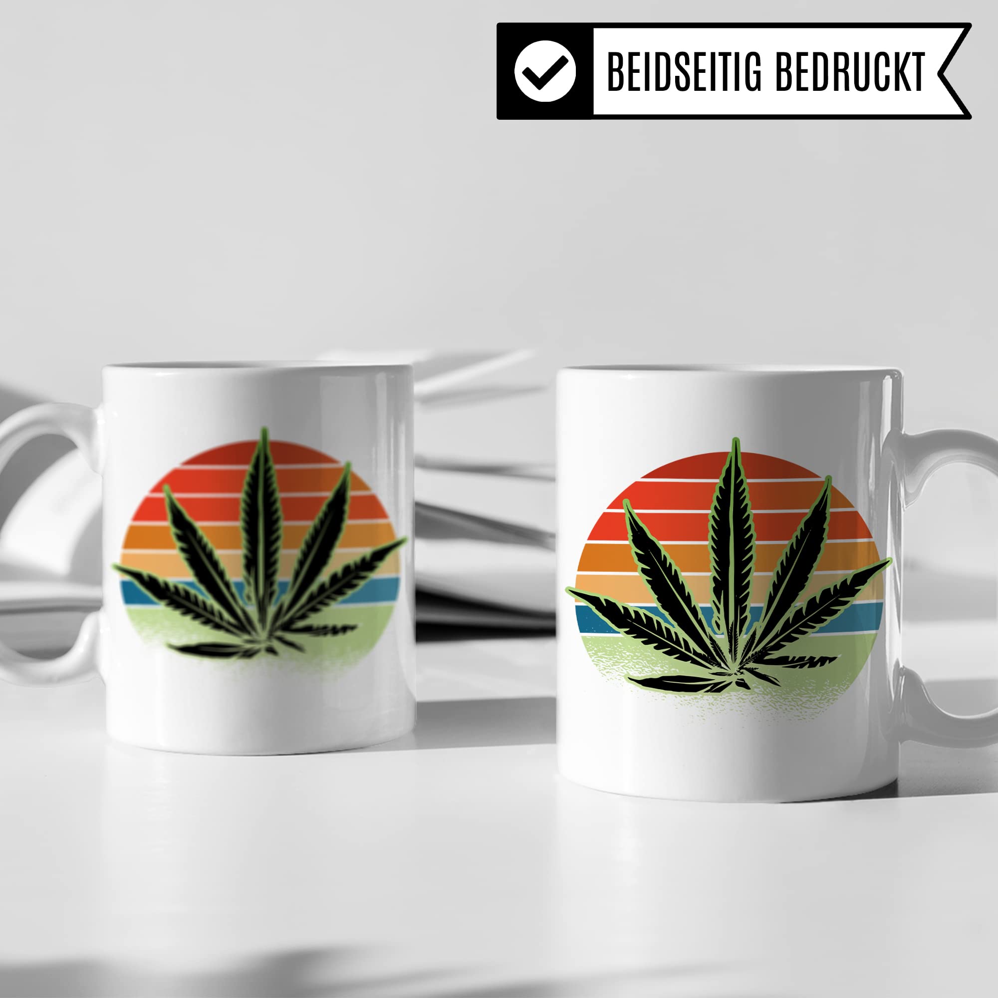 Hanf Tasse Cannabis Weed Tasse Kiffer Geschenk lustig Stoner Kaffeetasse mit Cannabis Motiv Kiffer Geschenkidee Marihuana Kaffeebecher Teetasse