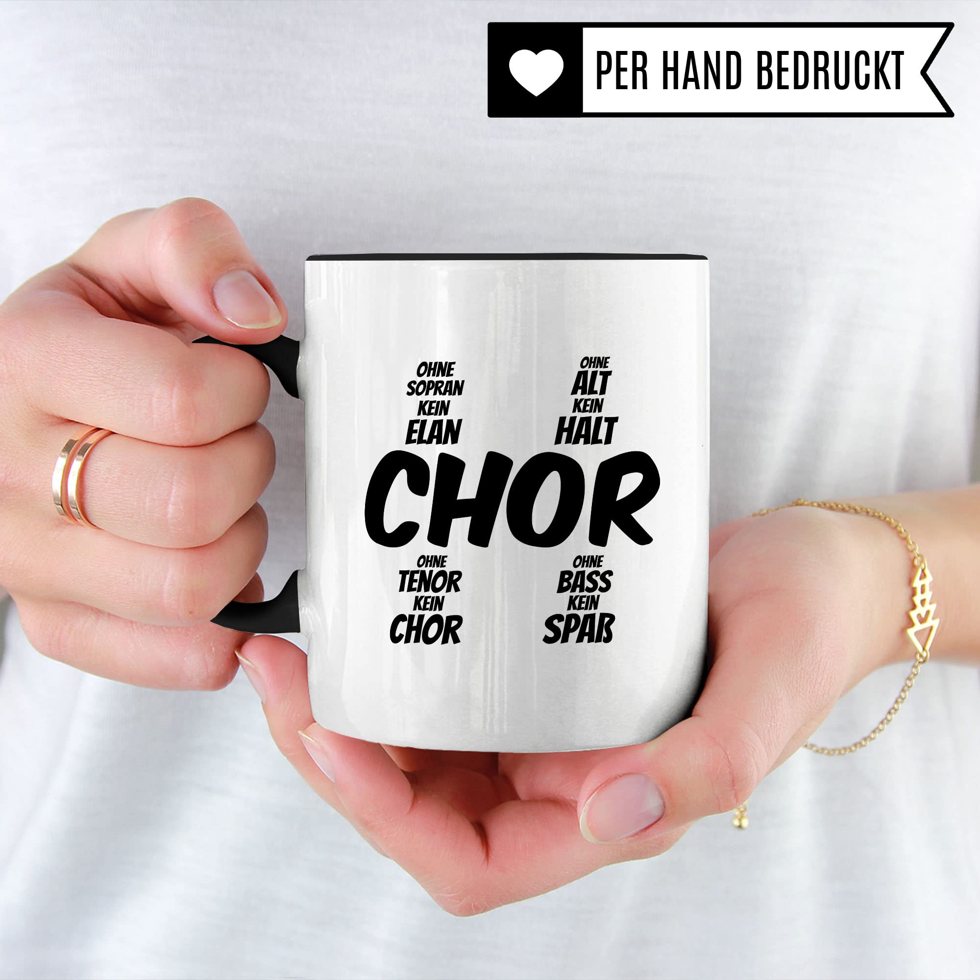 Chor Tasse Geschenkidee Sopran Alt Tenor Bass Kaffeetasse Geschenk für Sänger Sängerin Kaffeebecher Chorprobe Becher